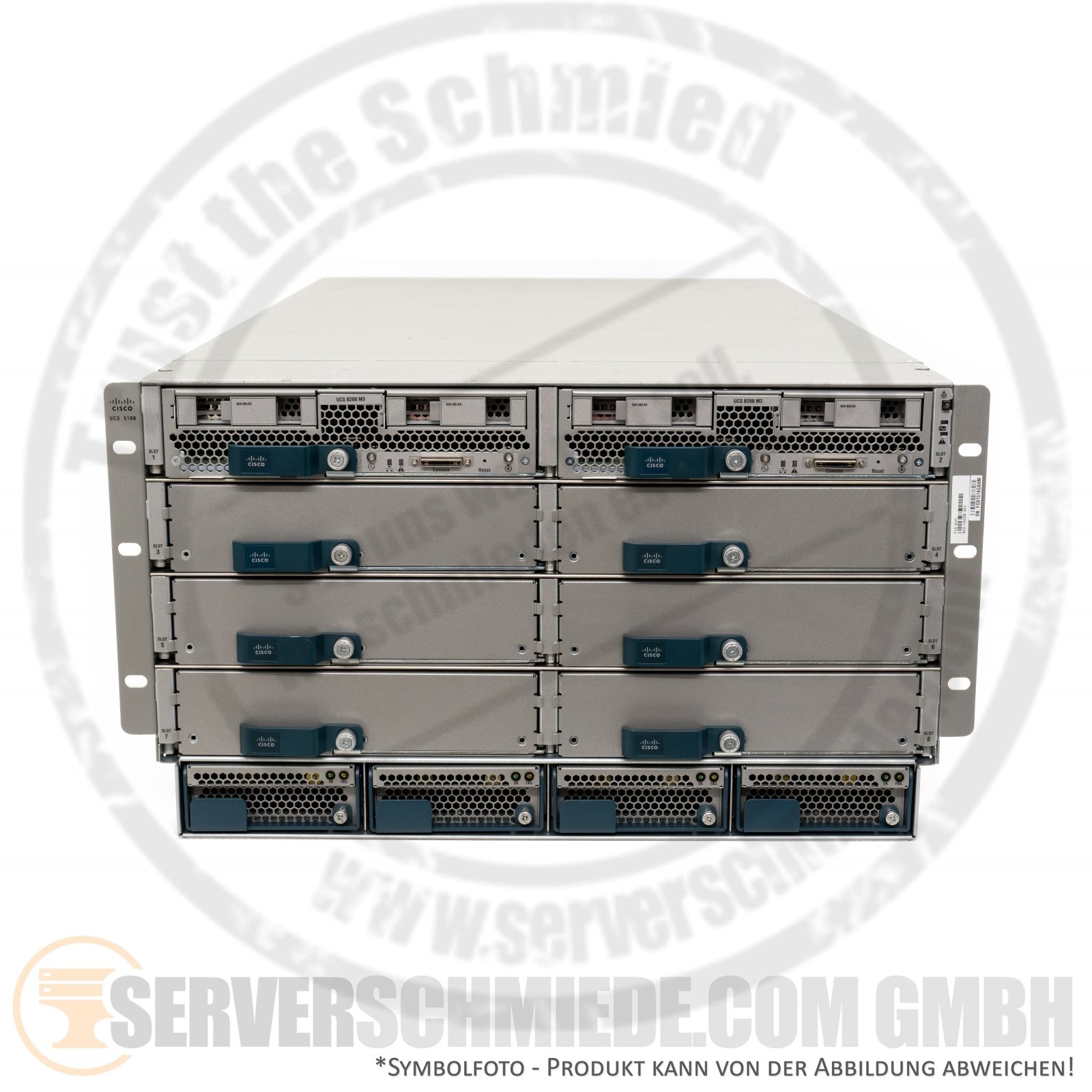 Cisco UCS 5108 Blade Server Chassis B200 M3 M4 M5 B420 inc 4x PSU 2x UCS-2204X