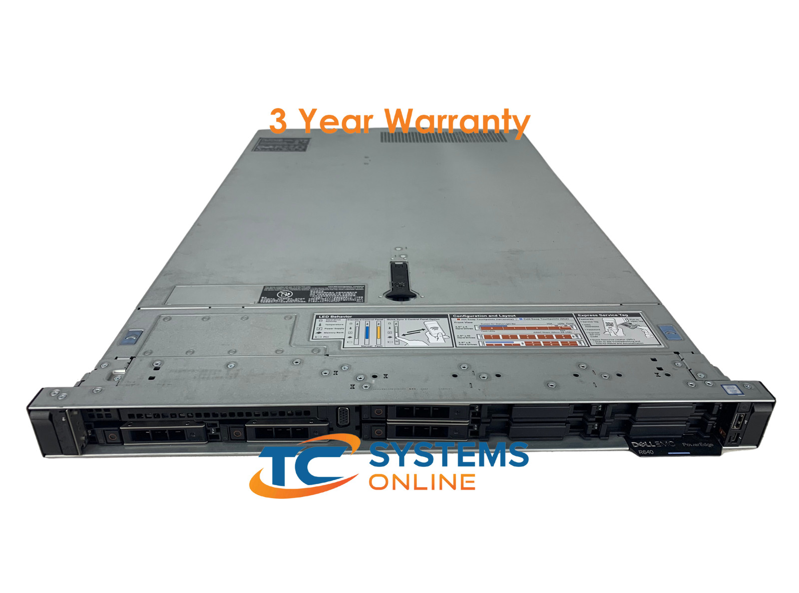 Dell Poweredge R640 2x Gold 6128 3.4GHZ =12C/24T 32GB 4x HD TRAY H730P