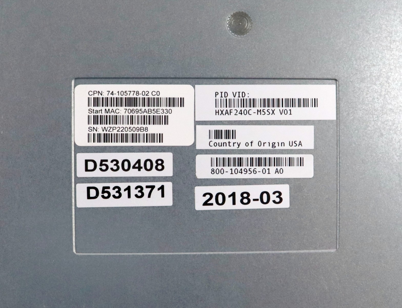 Cisco HyperFlex HX 240c M5 HXAF240C-M5SX 2RU Server Barebones Needs CPU/SSD/RAM