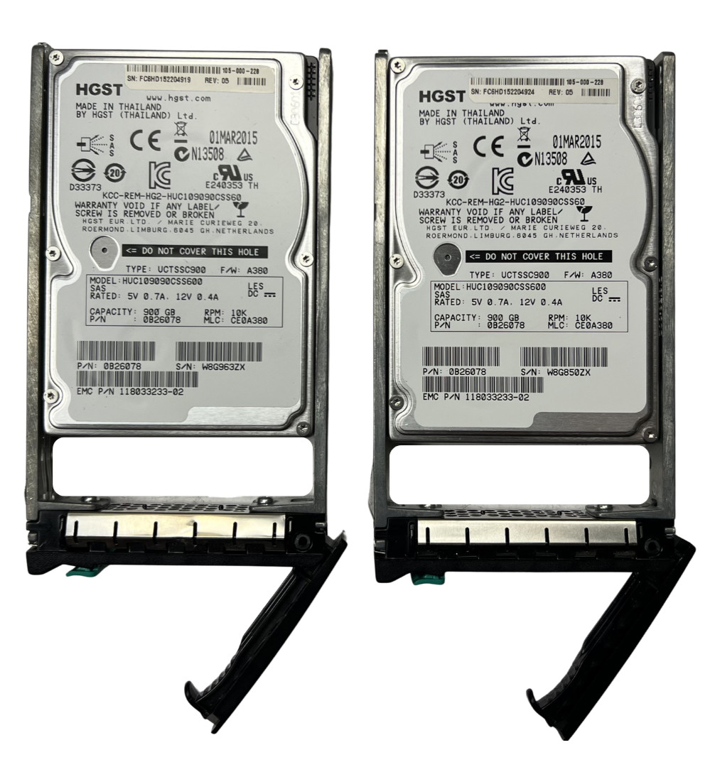 EMC KYBFP 8SFF Server – Intel Xeon E5-2603, 2x 900GB HDD, S61 Controller, 2x PSU