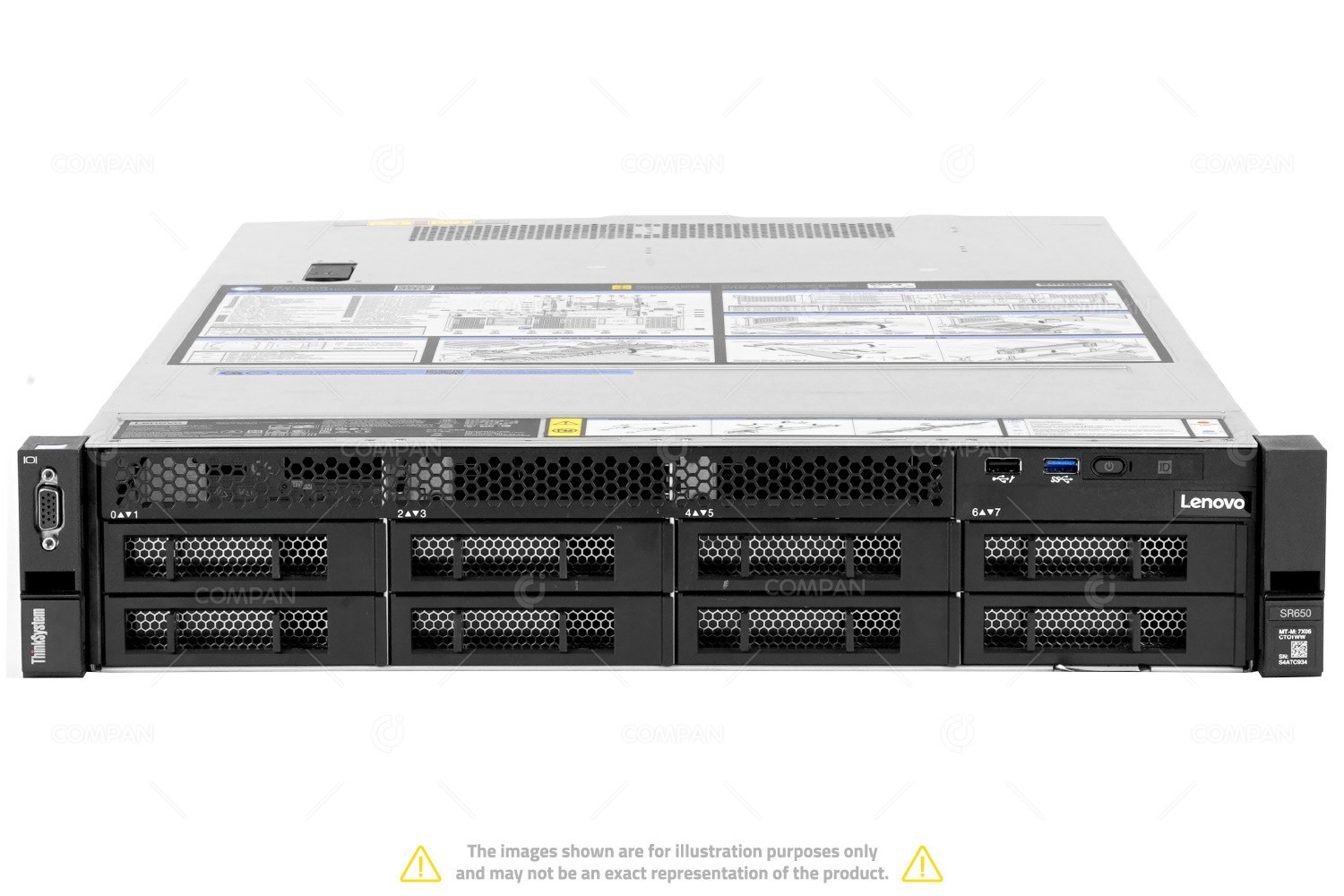 Lenovo ThinkSystem SR650 8LFF 2x Xeon Gold 6244 64GB RAM Rails