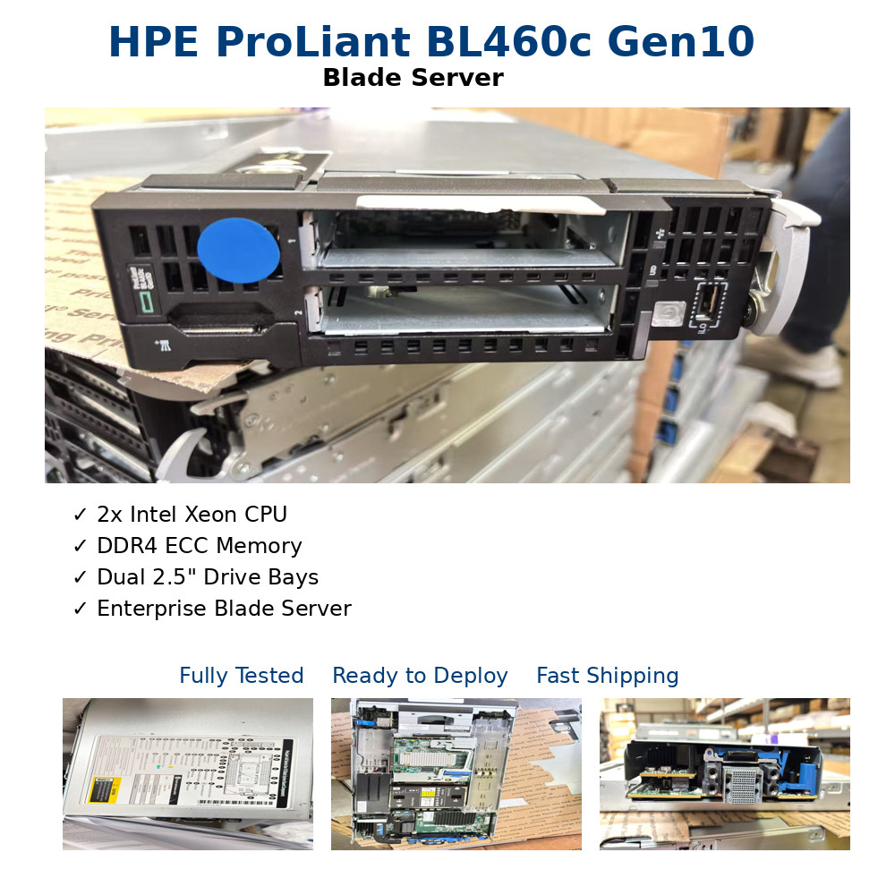 HPE PROLIANT BL460c GEN10 G10 BLADE 2x GOLD 6252 2.1GHz No RAM NO HDD