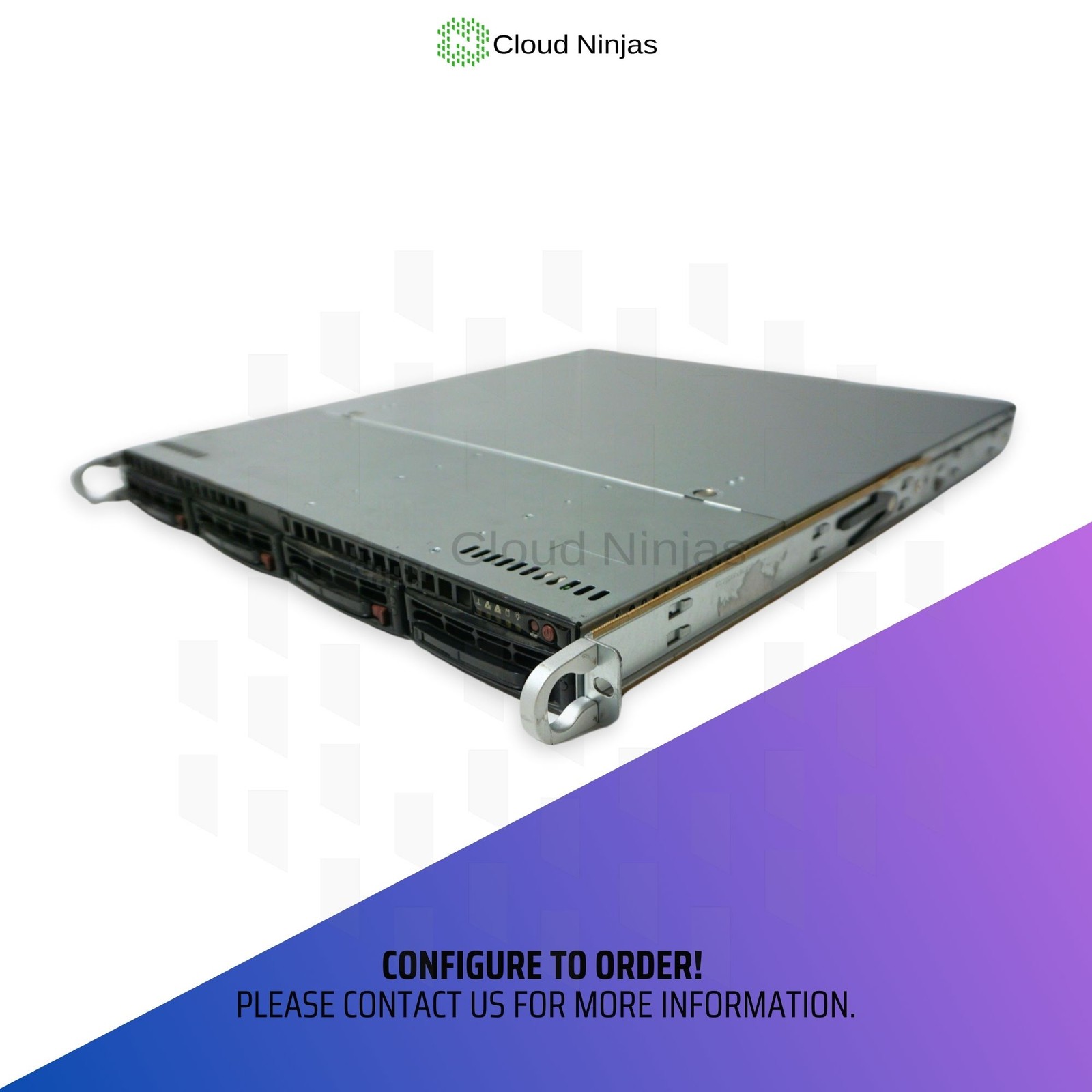Cloud Ninjas ARS-4LS 1U 4 Bay Server AMD Ryzen 5 7600X 6 Core DDR5 ECC NVMe M.2