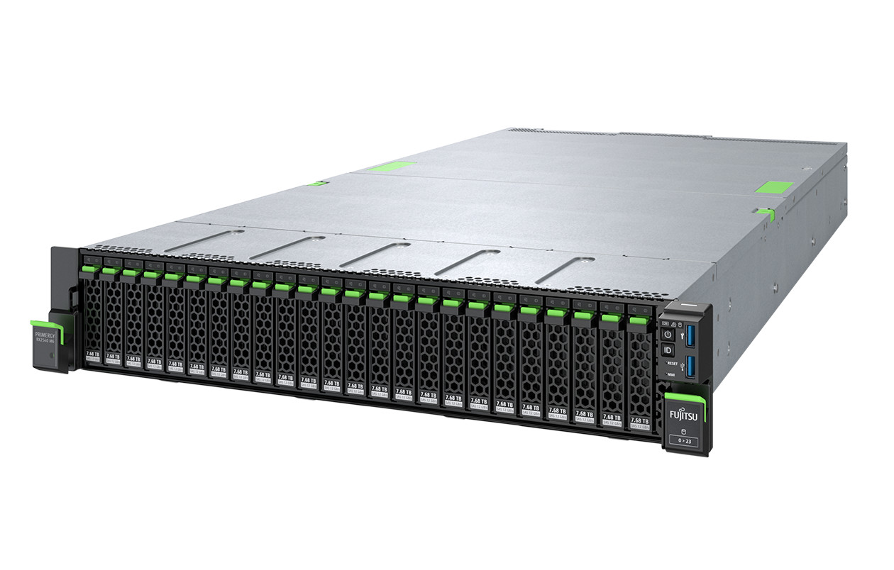 Fujitsu Primergy RX2540 M6 2x 16C Silver 4314 1TB RAM 6x 7.68TB SSD 24Bay Server