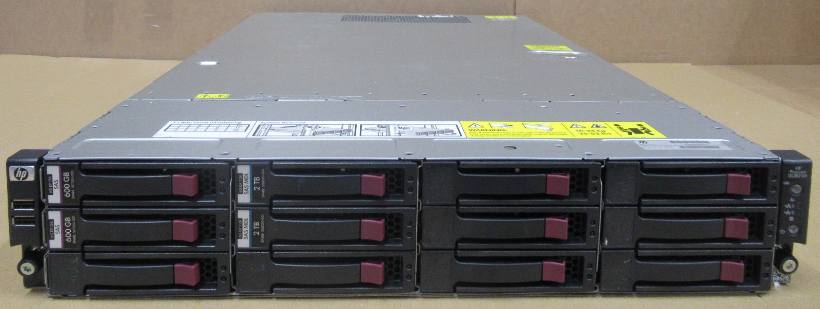 HP Proliant DL180 G6E5620 4 Core 2.40GHz 12GB 5.2TB 2U Server 507168-B21