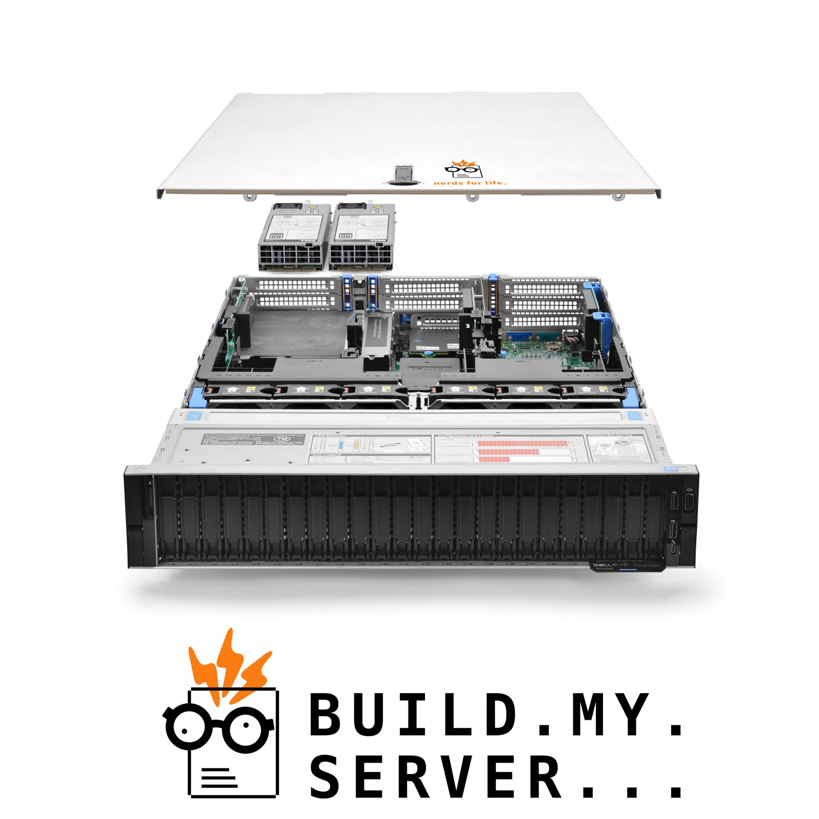 Dell PowerEdge R740xd 24-Bay 12-NVMe Server 2.50Ghz 40-Core 128GB RAM 3.2TB SSDs