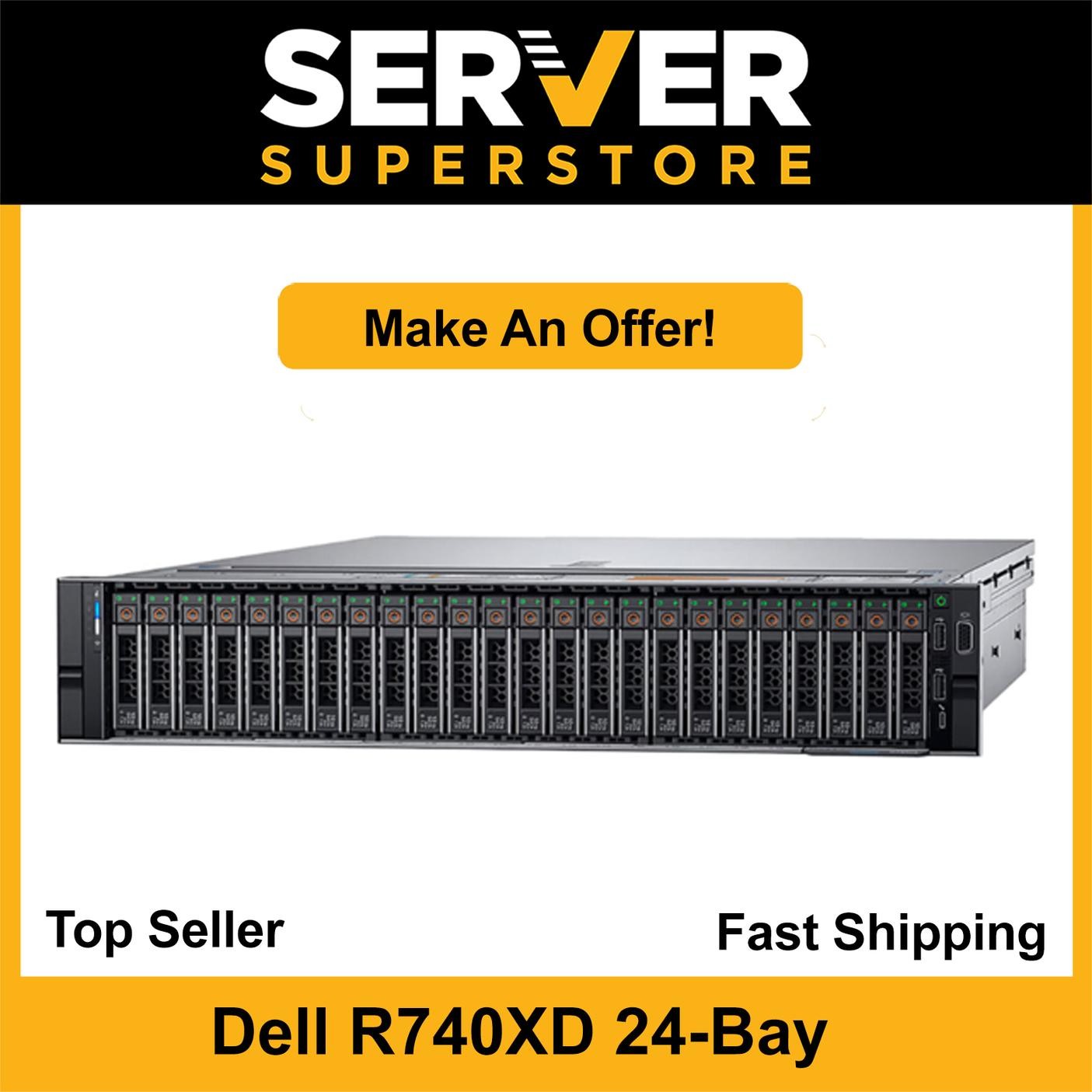 Dell PowerEdge R740XD Server 2x Gold 6140 = 36 Cores 512GB RAM H730P 12x 1TB SSD