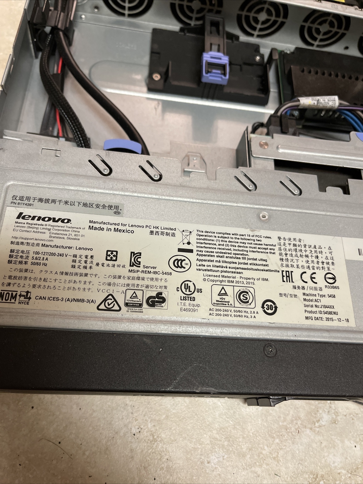IBM System X 3250 M5 Server 500gb SSD 16gb Ram Xeon Lenovo