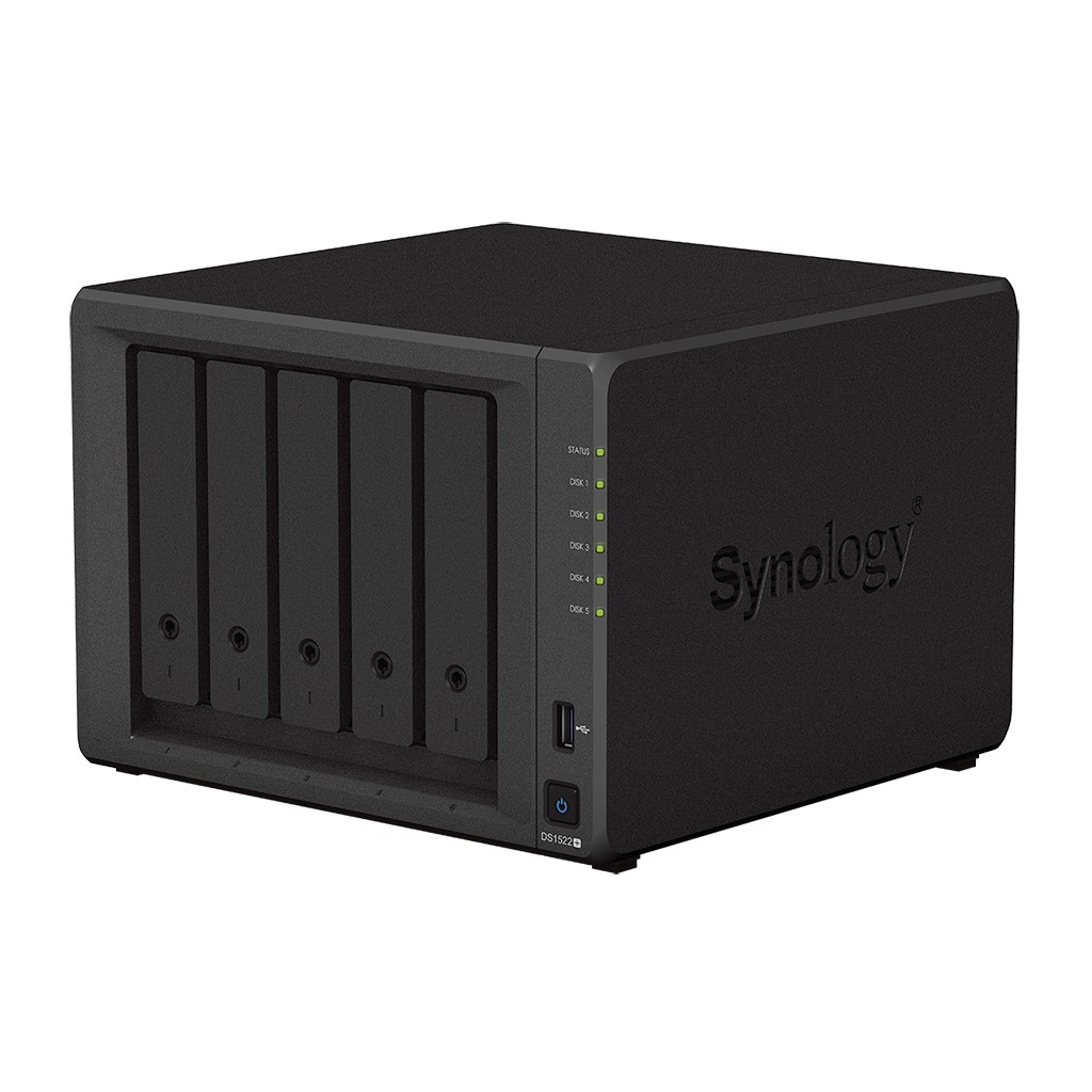 Synology DiskStation DS1522+ NAS Server with Ryzen 2.6GHz CPU, 110TB HDD Storage