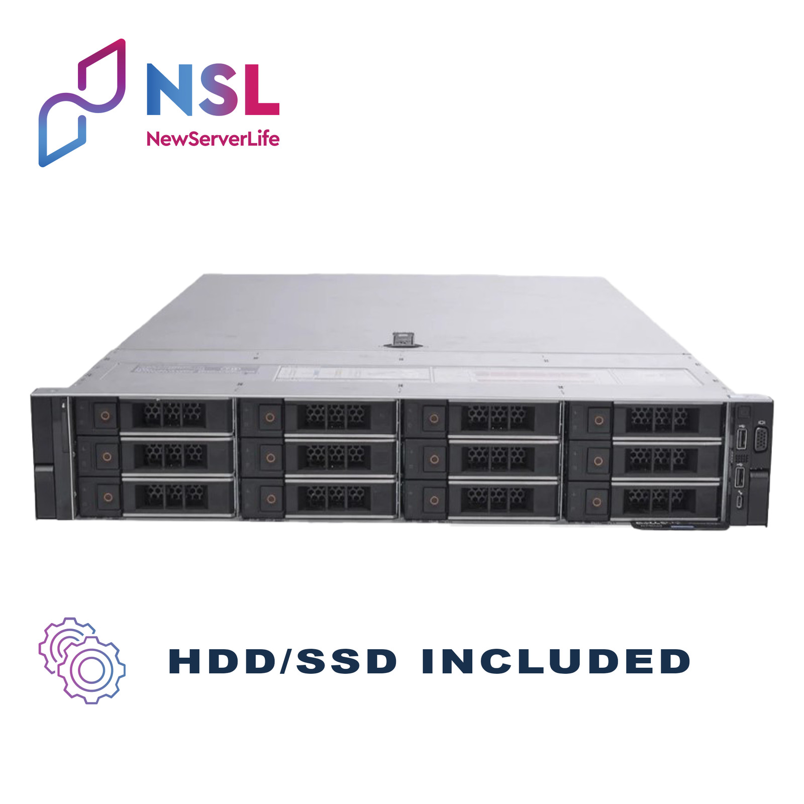 DELL R740xd 12LFF 2x Gold 6126 2.6GHz =24 Cores 128GB H730p 2x 4TB SAS 4xRJ45