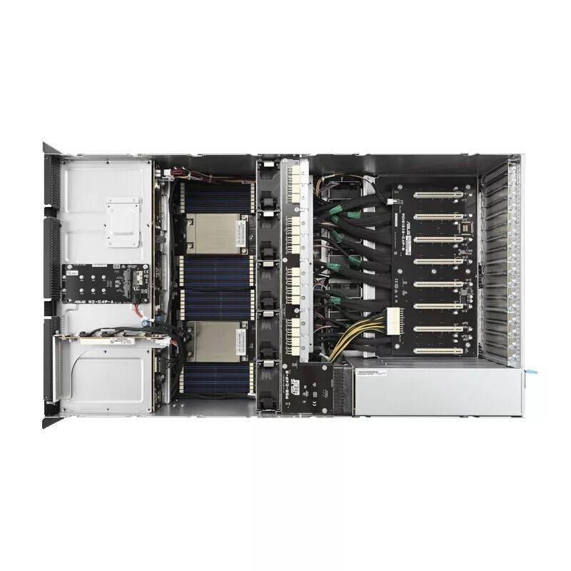 ASUS ESC8000A-E11 8 GPU Server With 2x AMD EPYC 7C13 CPU, 512GB RAM，4x3000W PSU