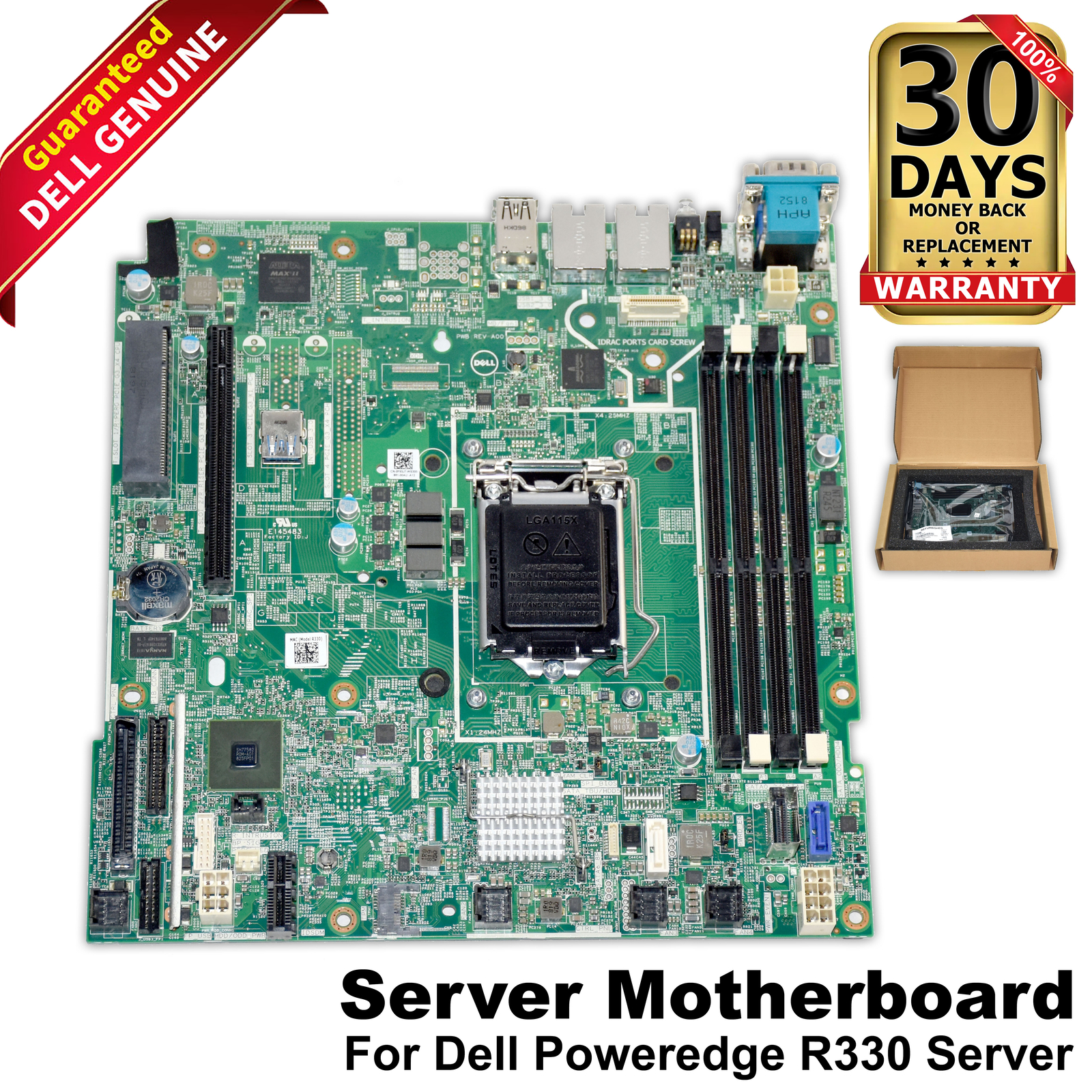 Dell PowerEdge R330 DDR4 Server Motherboard Intel C236 LGA1151 Socket F93J7