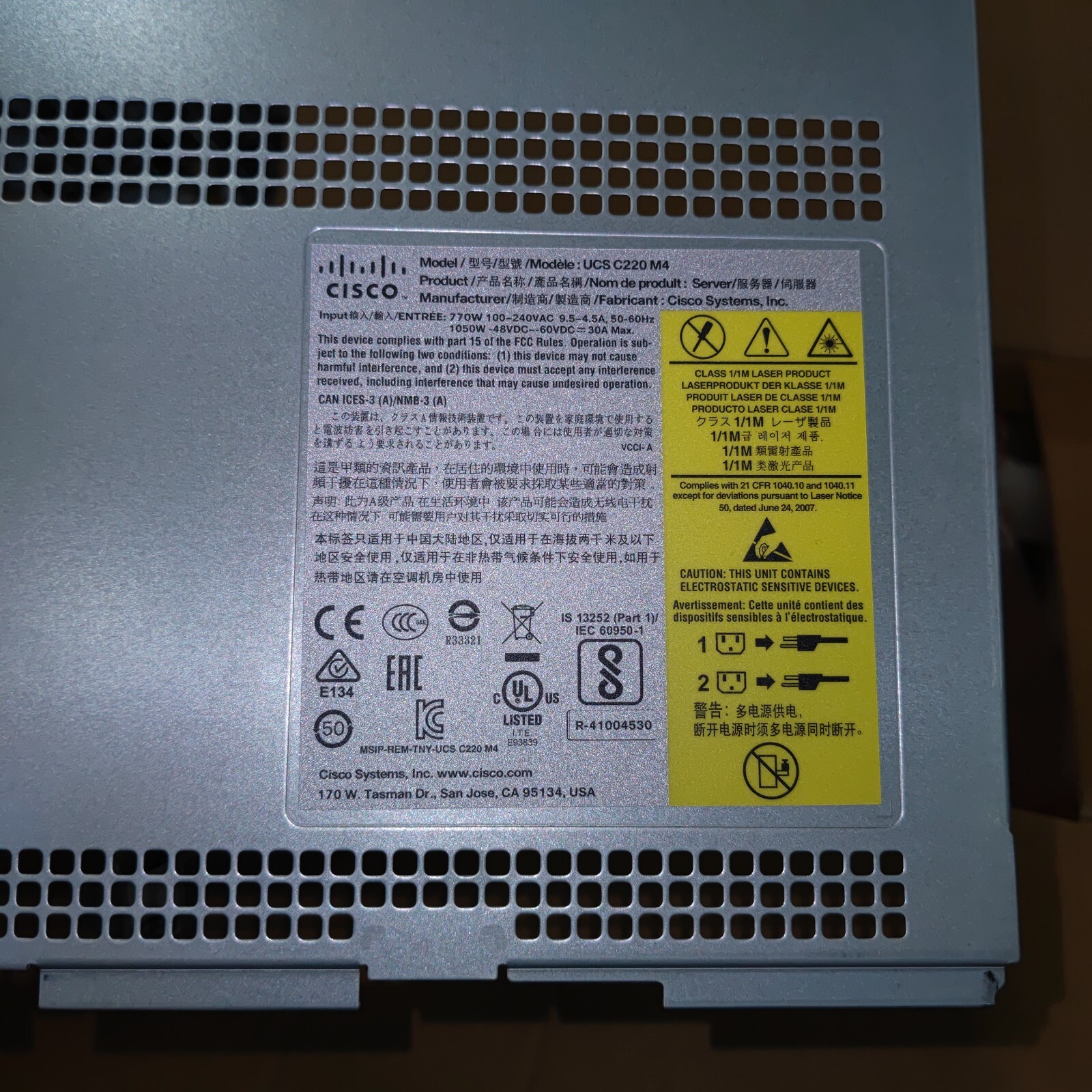 CISCO 5520 WIRELESS CONTROLLER (Model UCS C220 M4)