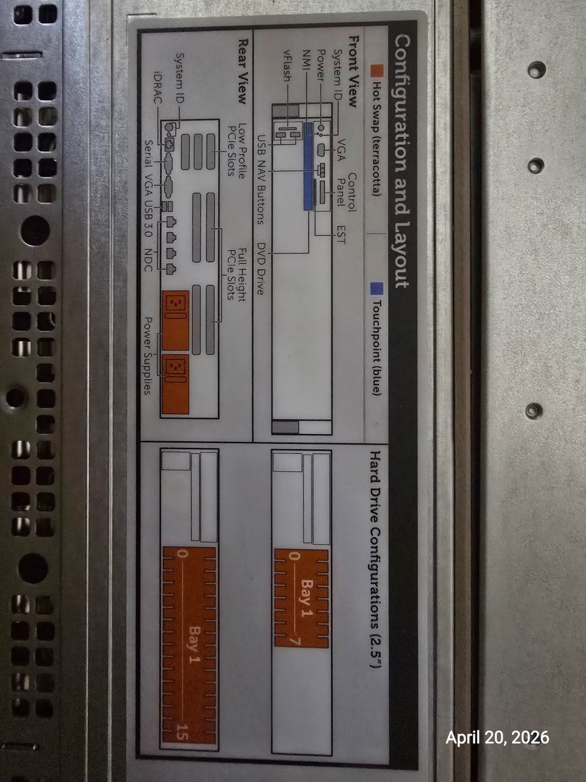 Dell PowerEdge R730 2U Rack Server – 8-Bay SFF with 7× 120GB SAS Drives