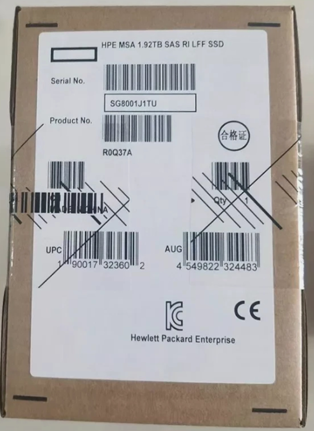 R0Q37A P13012-001 HPE MSA 2.5” 1.92TB SSD SAS READ INTENSIVE Solid State Drive