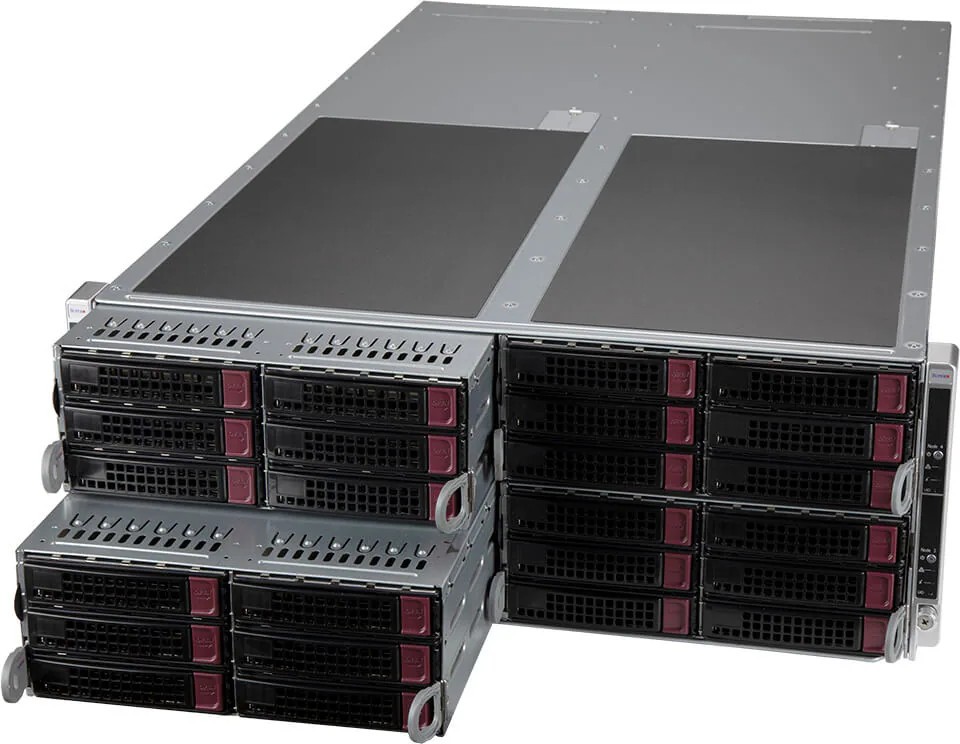 Supermicro SYS-F620P3-RTBN 4U 4-node FatTwin with 8 3.5″ SAS/SATA per node