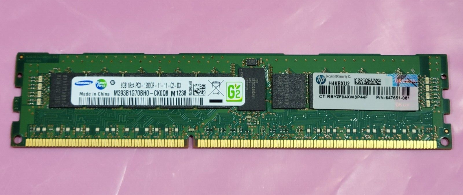 HP 8GB 1Rx4 PC3-12800R DDR3 1600MHz ECC RDIMM 647651-181