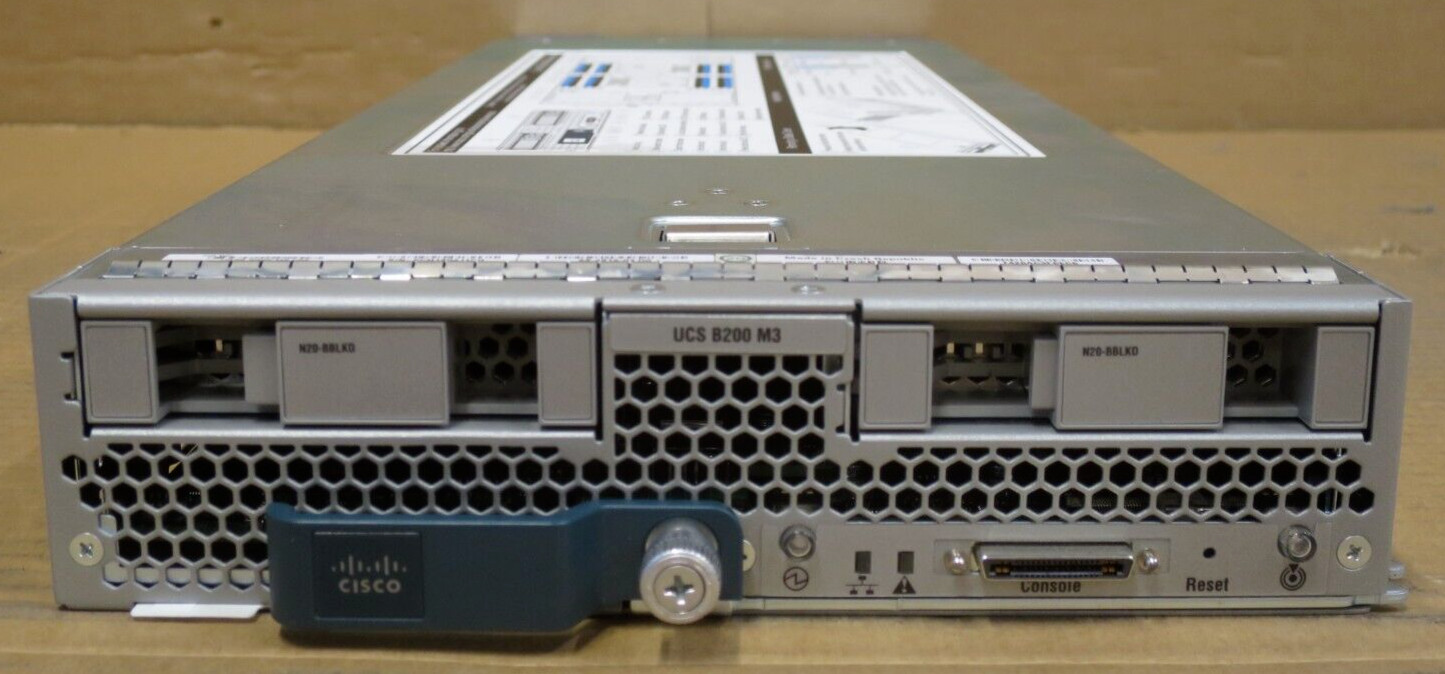 Cisco UCS 5108 8 Slot Blade Chassis 6x B200-M3 10x E5-2650v2 2x E5-2660v2 1280GB