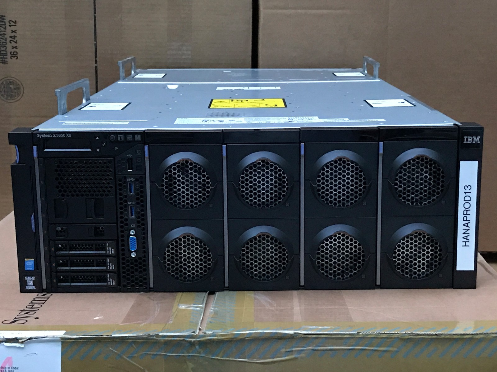 IBM x3850 X6 Server 4x Xeon E7-8880V2 1024GB DDR3 RAM 2x 300GB 10K 4x 1400W PSU