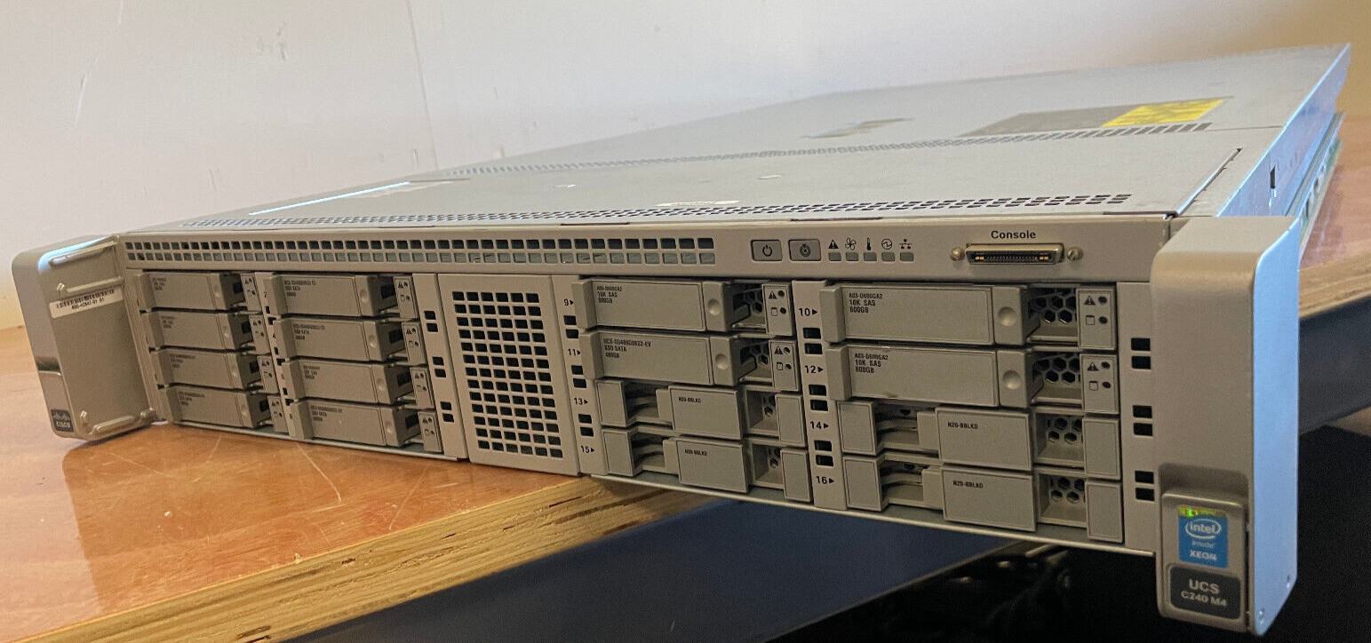 Cisco USCS-C240-M452 (vo1) usc c240 m4 server, 64gb ram, 2x e5-2640v3, rails
