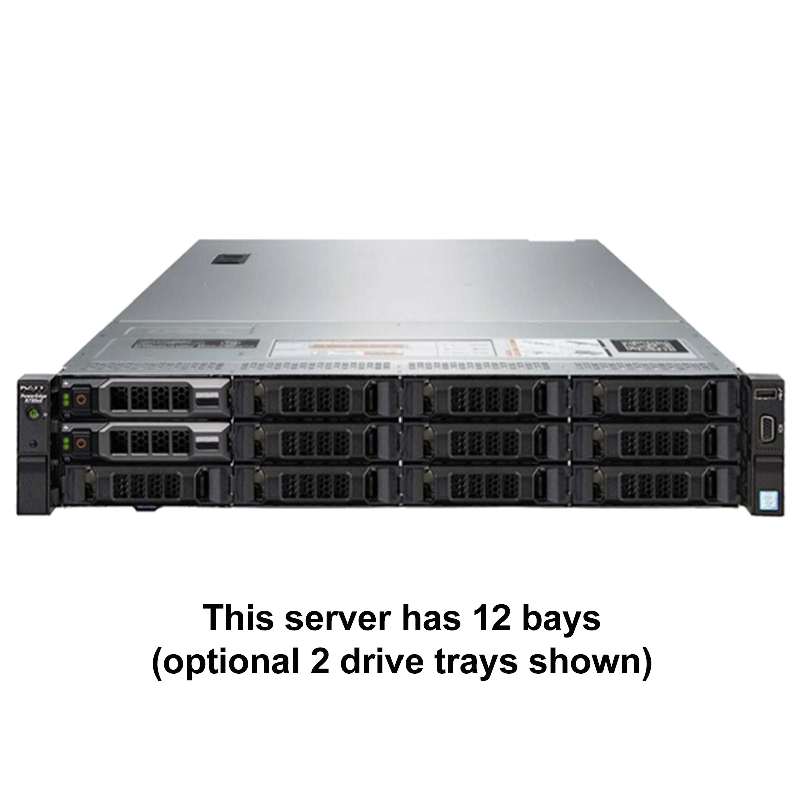 Dell PowerEdge R730XD Server 2x E5-2667 V4 -3.2GHz HBA330 32GB RAM 2x trays