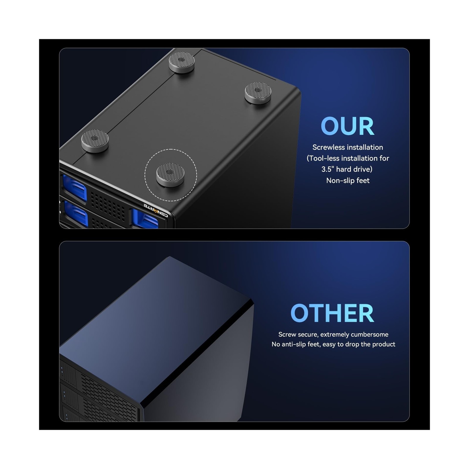 8 Bay Hard Drive RAID Enclosure with Cooling Fan for 2.5/3.5″ SATA HDD/SSD wi…