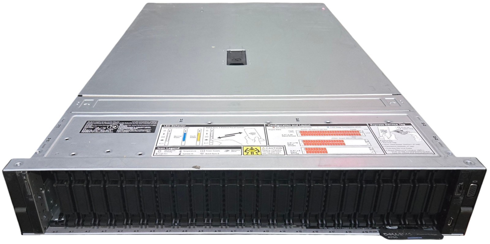 Dell PowereEdge R750 Server 24x Bay NVMe 2x Intel Xeon 4310 / 32GB / 2x 1400W PS