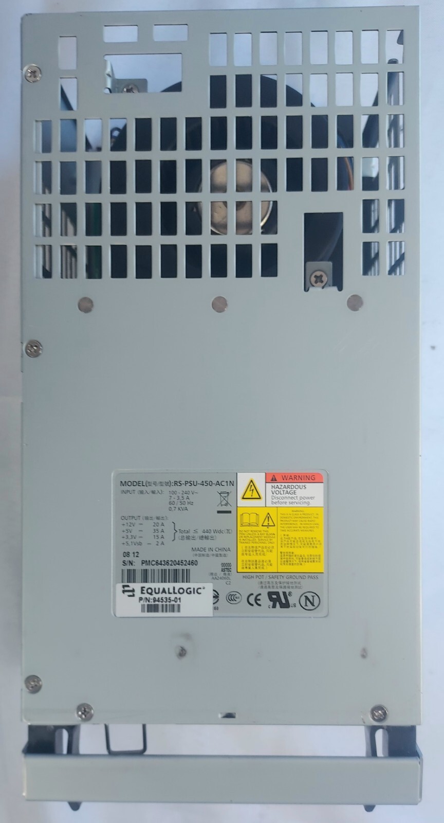 Dell EqualLogic PS6500 PS6510 Pwr Supply 84627-02a RS-PSU-450-4835-AC1 30FFX 158