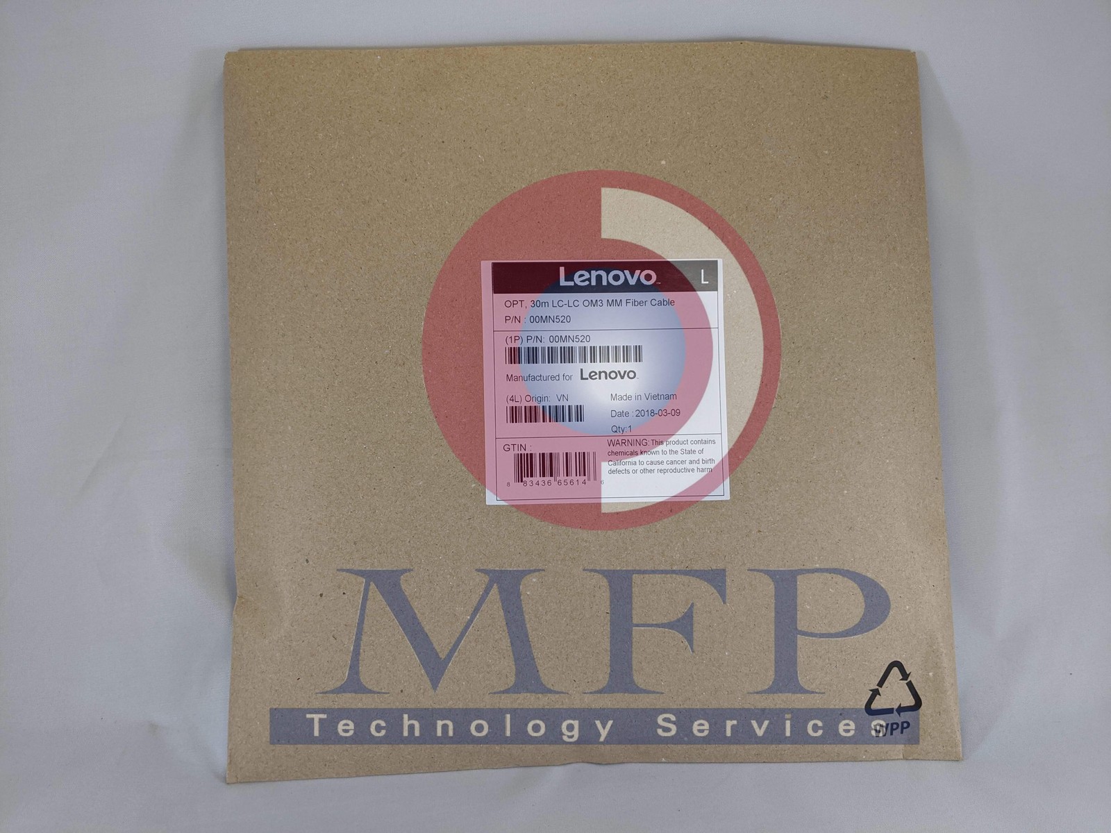 30M LC-LC OM3 MM FIBER CABLE 00MN520-01-CT