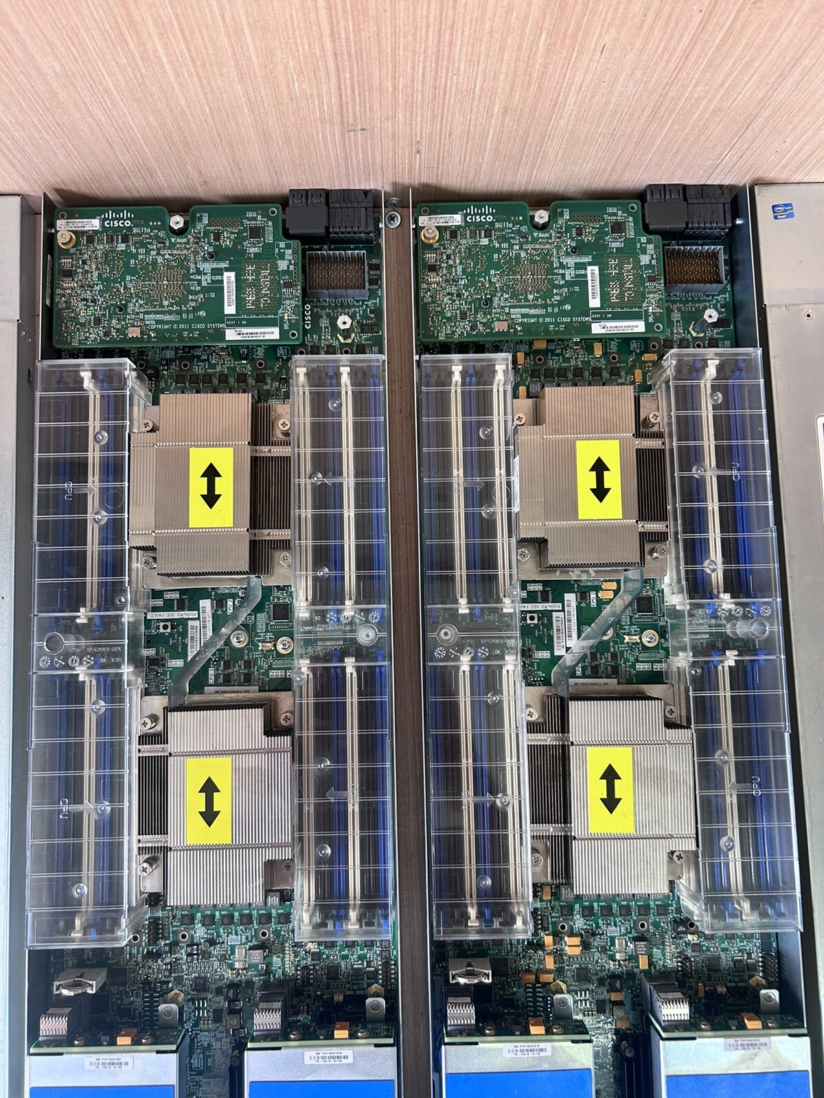 Lot of (2) Cisco UCSB200 M3 Blade Server UCSB-B200-M3 V03 NO RAM