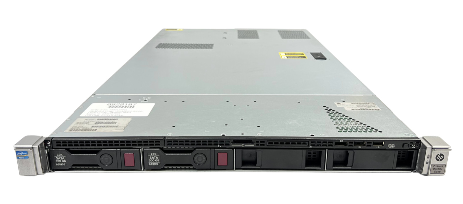 HP ProLiant DL360e Gen8 4LFF – 2x Xeon E5-2407, 8GB, 2x 500GB HDD, B120i, 2x PSU