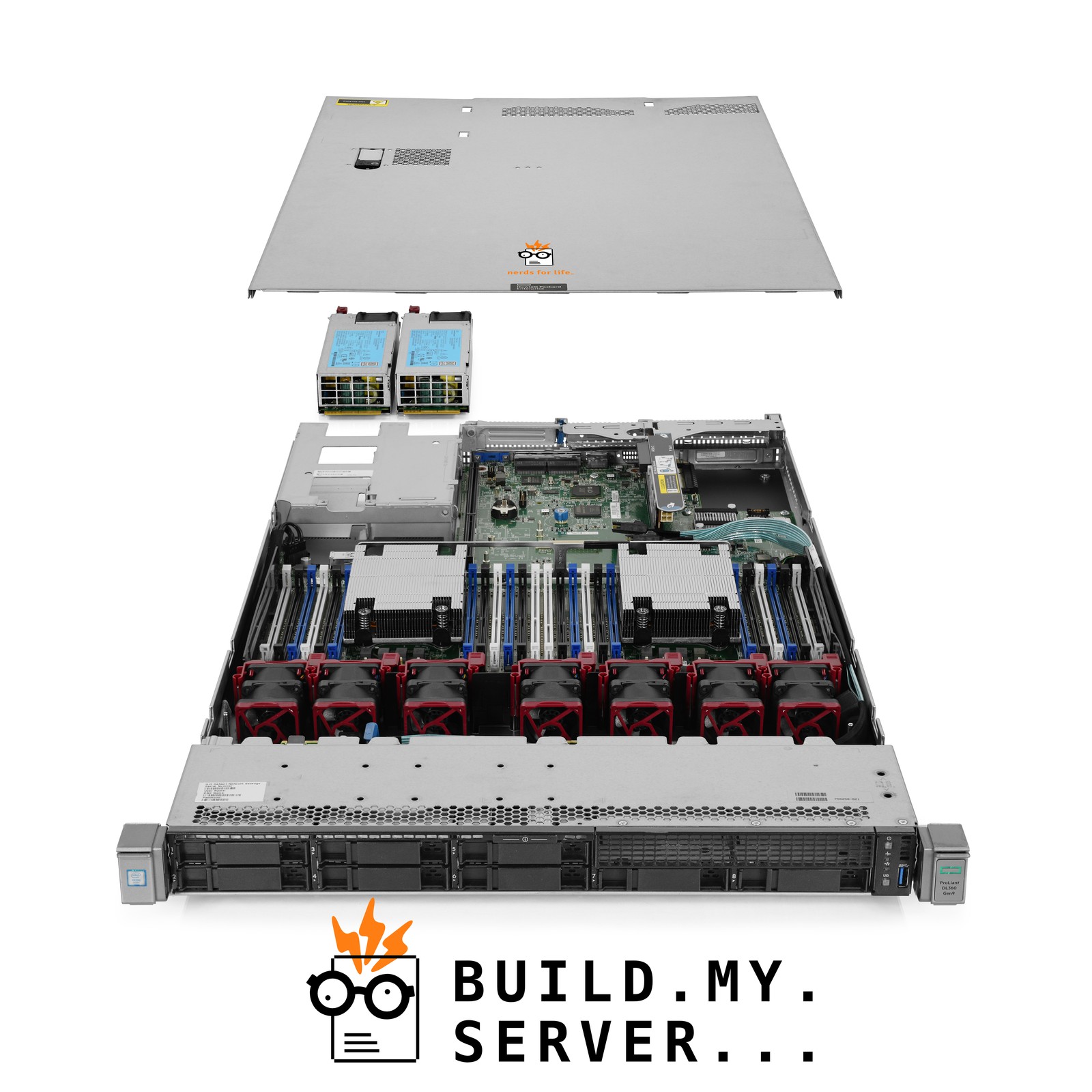HPE ProLiant DL360 G9 8B Server 2.60Ghz 20-Core 64GB RAM + 3.6TB SAS 12G HDDs