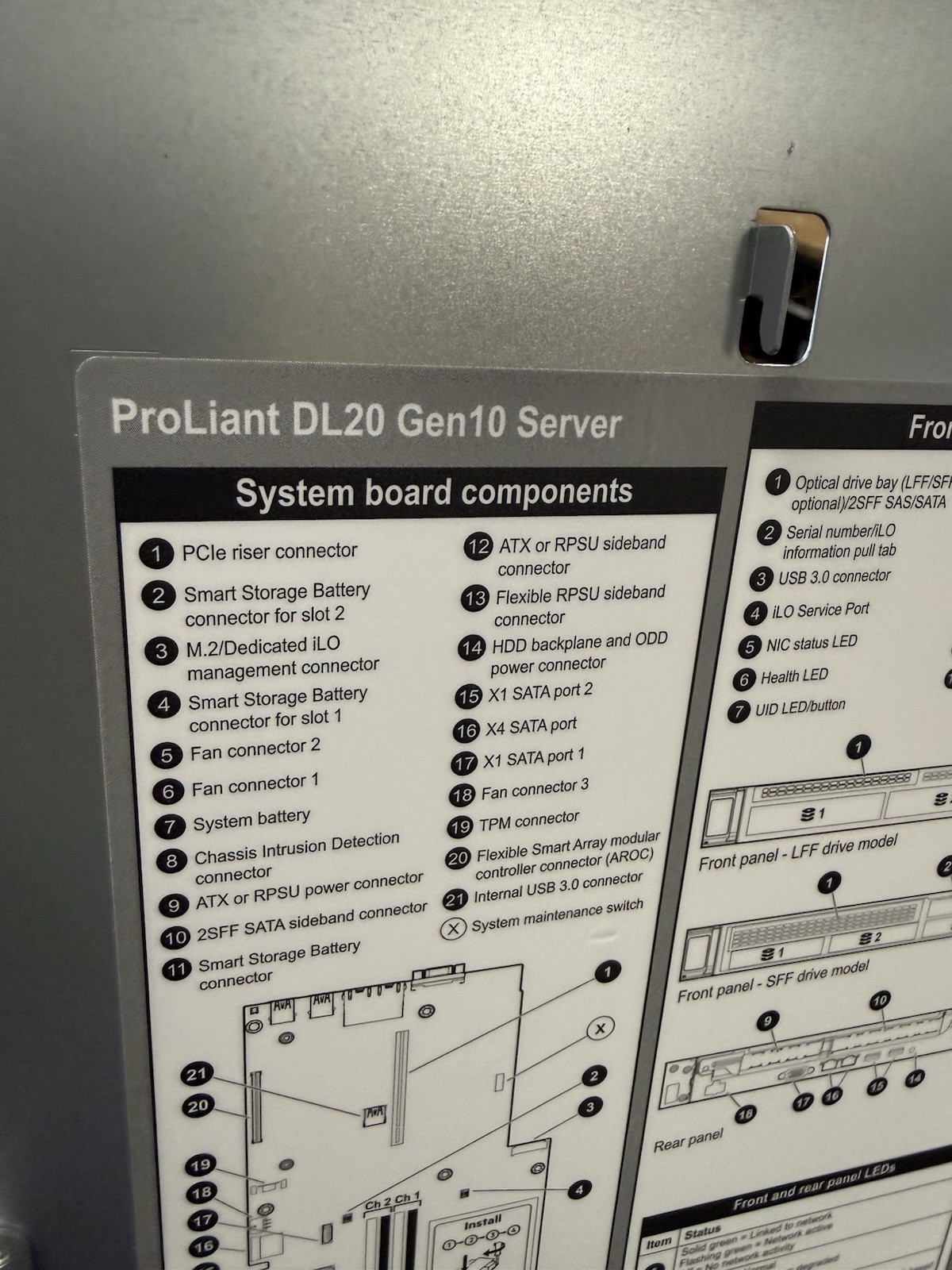 HPE PROLIANT DL20 GEN10 SERVER E-2214 CPU / NO RAM OR HD