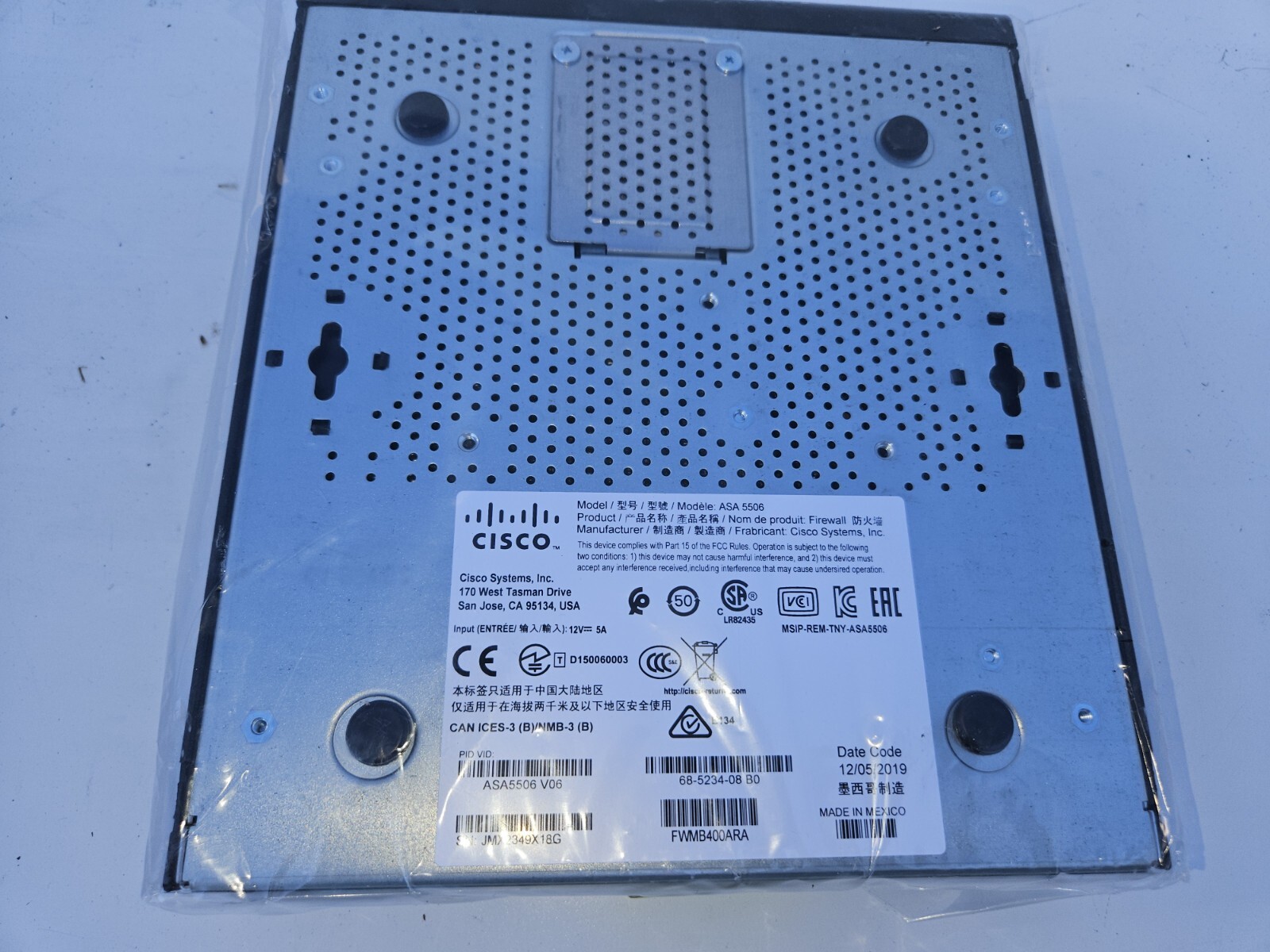 SEALED NEW Cisco ASA 5506-X V04 8-Port Network Firewall Switch Appliance ASA5506