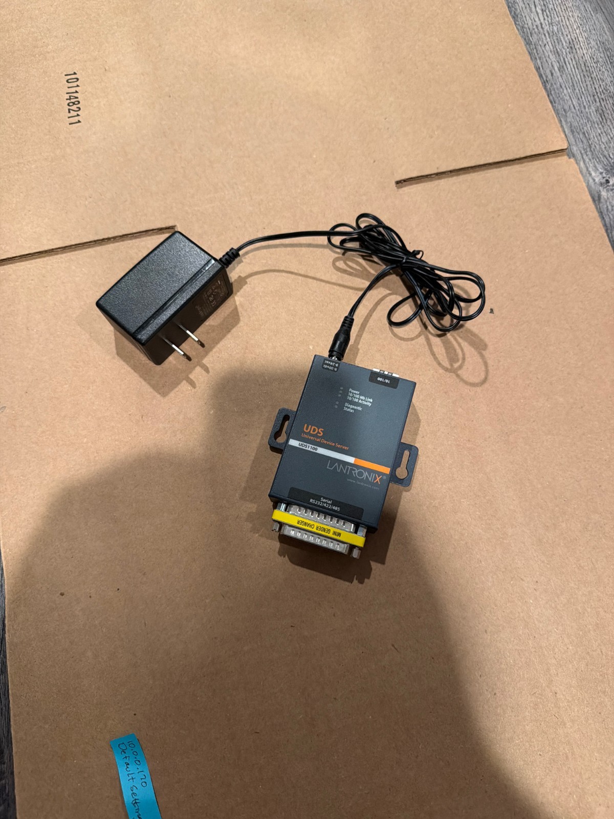 Lantronix UDS1100 Serial to Ethernet Device Server with Power Adapter