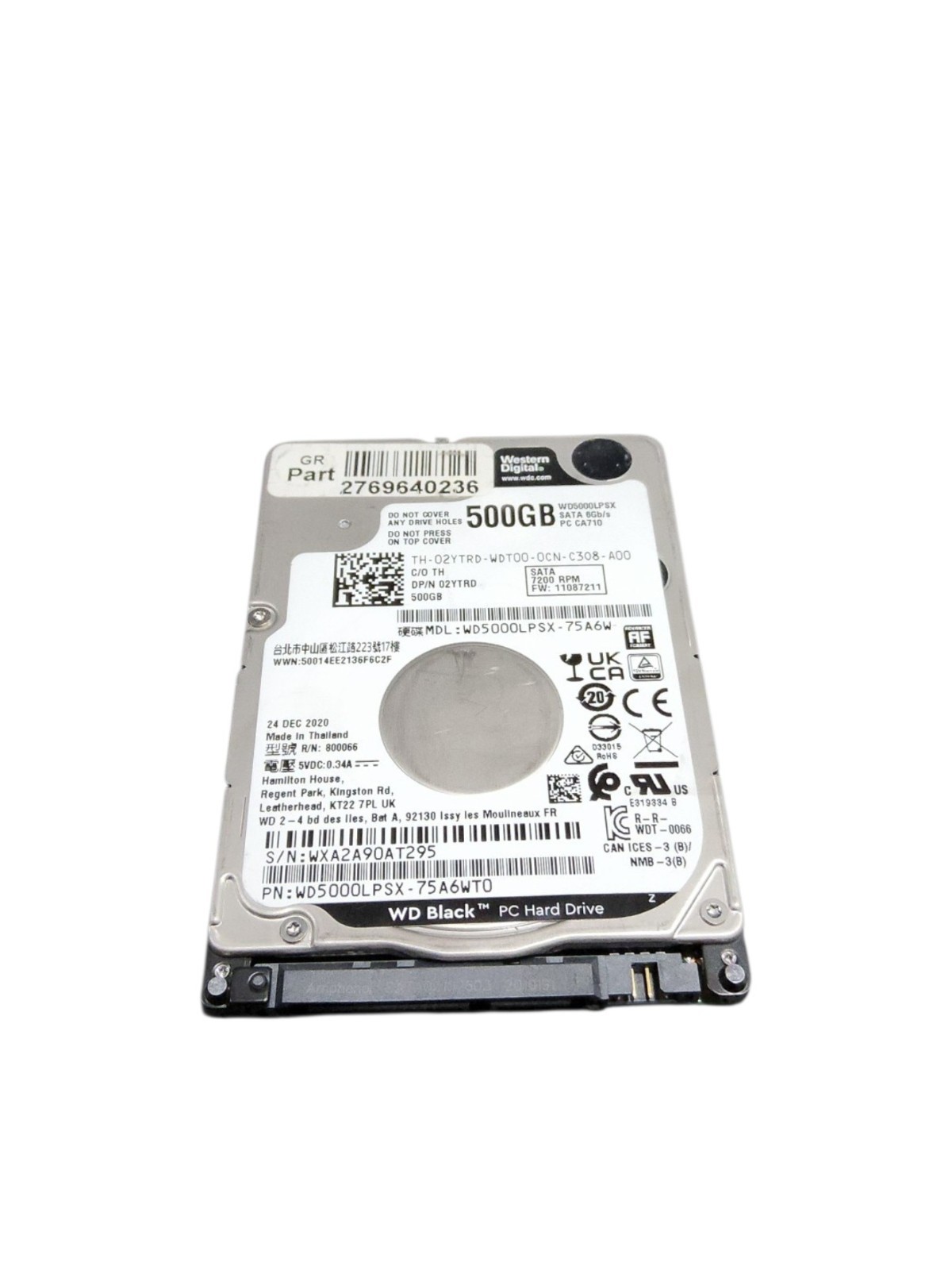 WESTERNDIG WD5000LPSX 500 GB – SATA 6Gb/s 3.5″ HDD