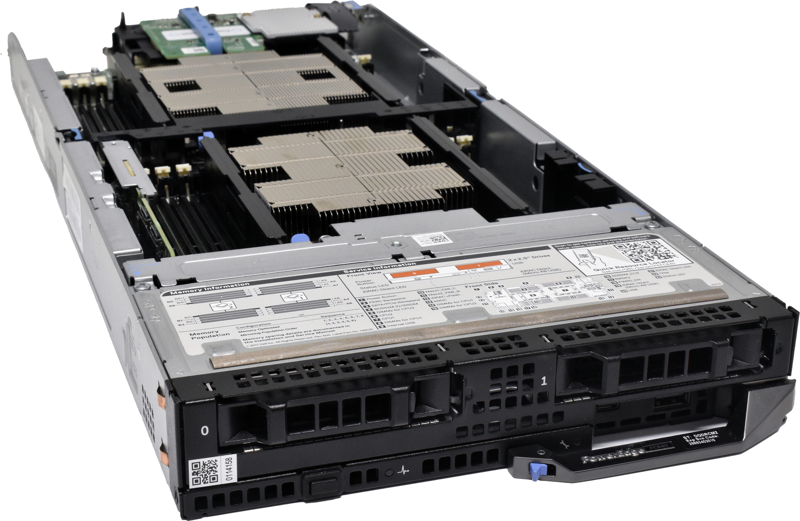 Dell PowerEdge FC640 Blade No CPU 0RAM QLogic 57840S 10GB Quad Port DC SD Card