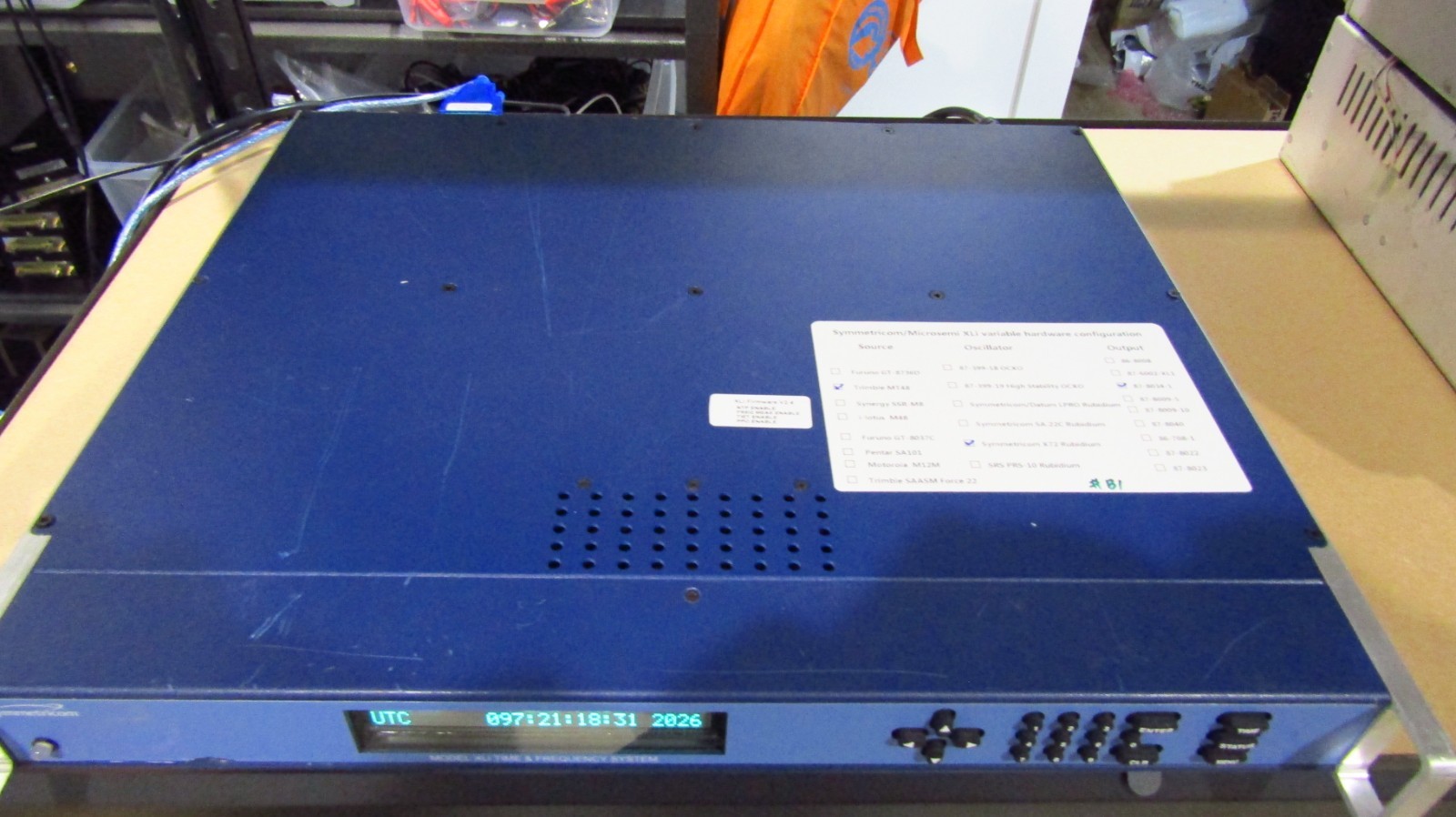 Symmetricom XLi time & frequency standard, X72 Rubidium, 87-8034-1 inside, #B1