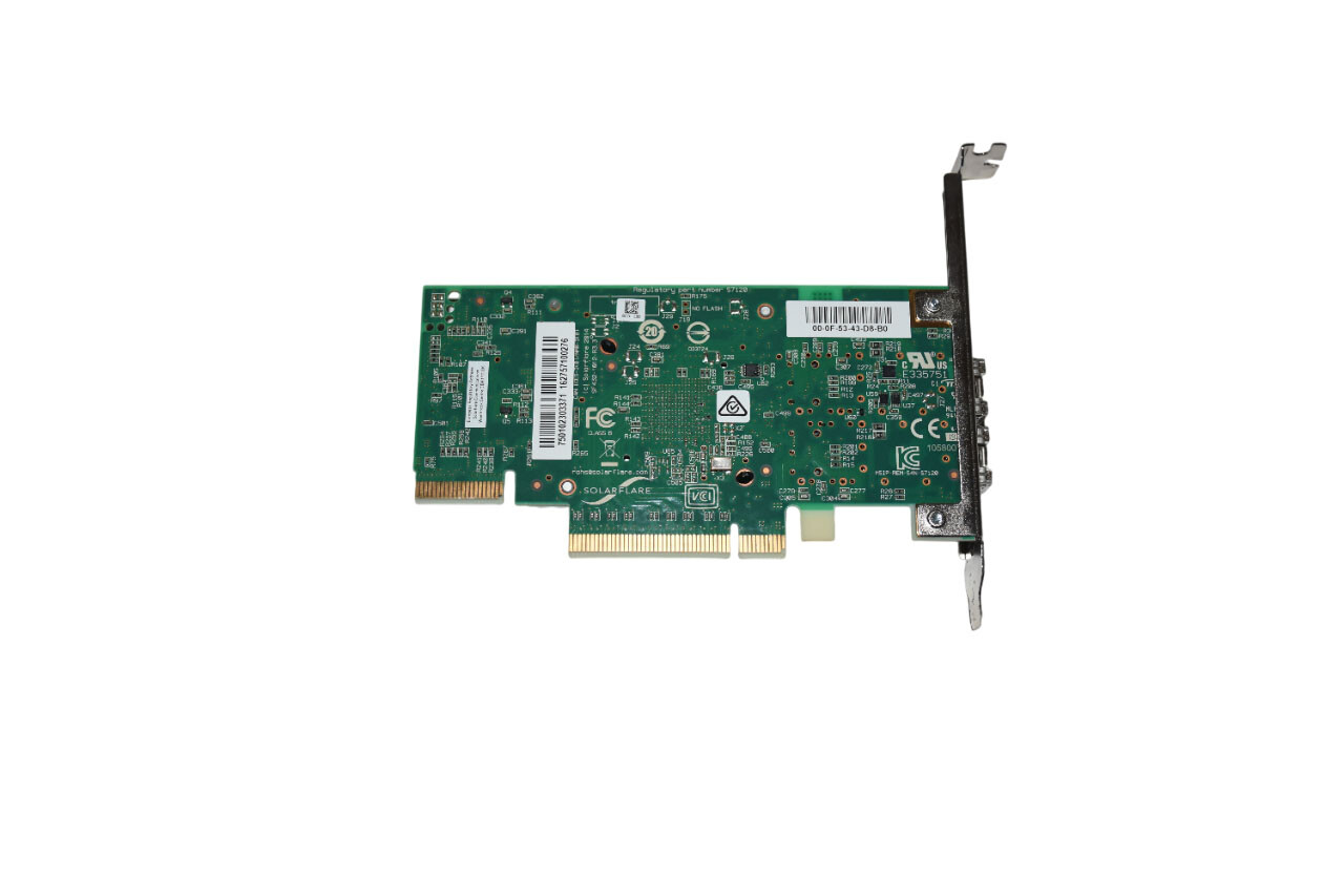 SolarFlare SFN7501 10GbE Dual-Port SFP+ High-Profile PCIe 3.0 x8 Network Adapter