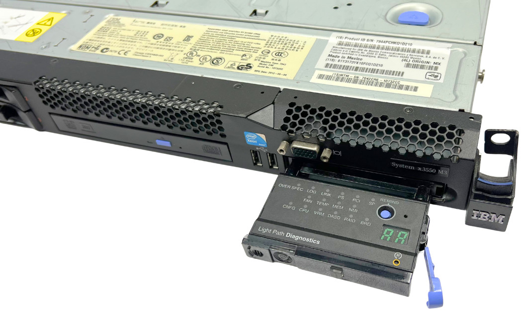 IBM SYSTEM X3550 M3 CR6 7042 Server Xeon E5630 4GB 500GB HDD 2x PSU 69Y5635