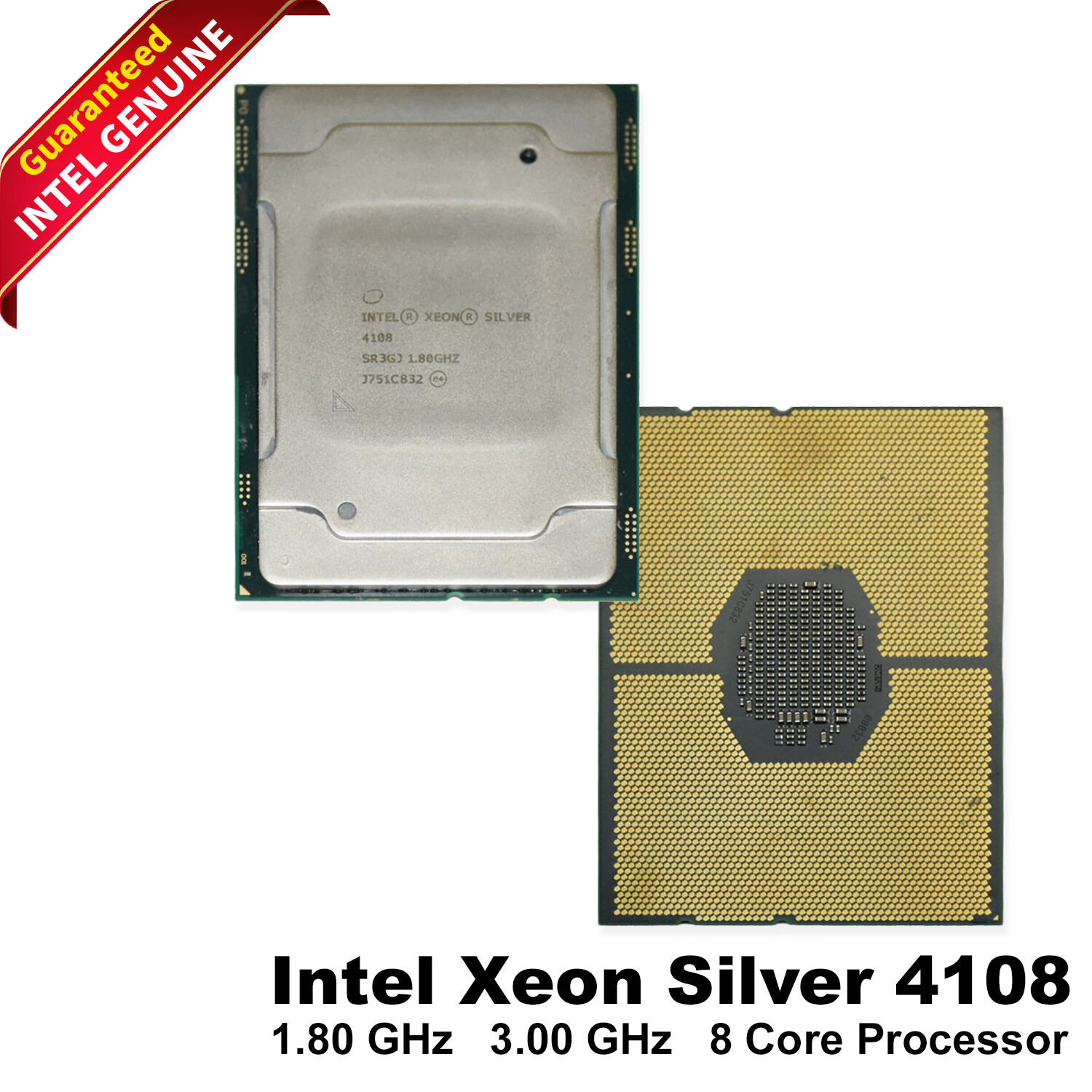 Lot 2 Intel Xeon Silver 4108 8-Core 1.8GHz 3.0GHz Turbo CPU SR3GJ 85W Processor