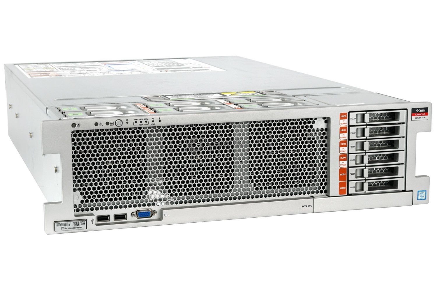 Sun Oracle Server X5-4 6SFF 4x Xeon E7-8880 V3 768GB RAM Rails