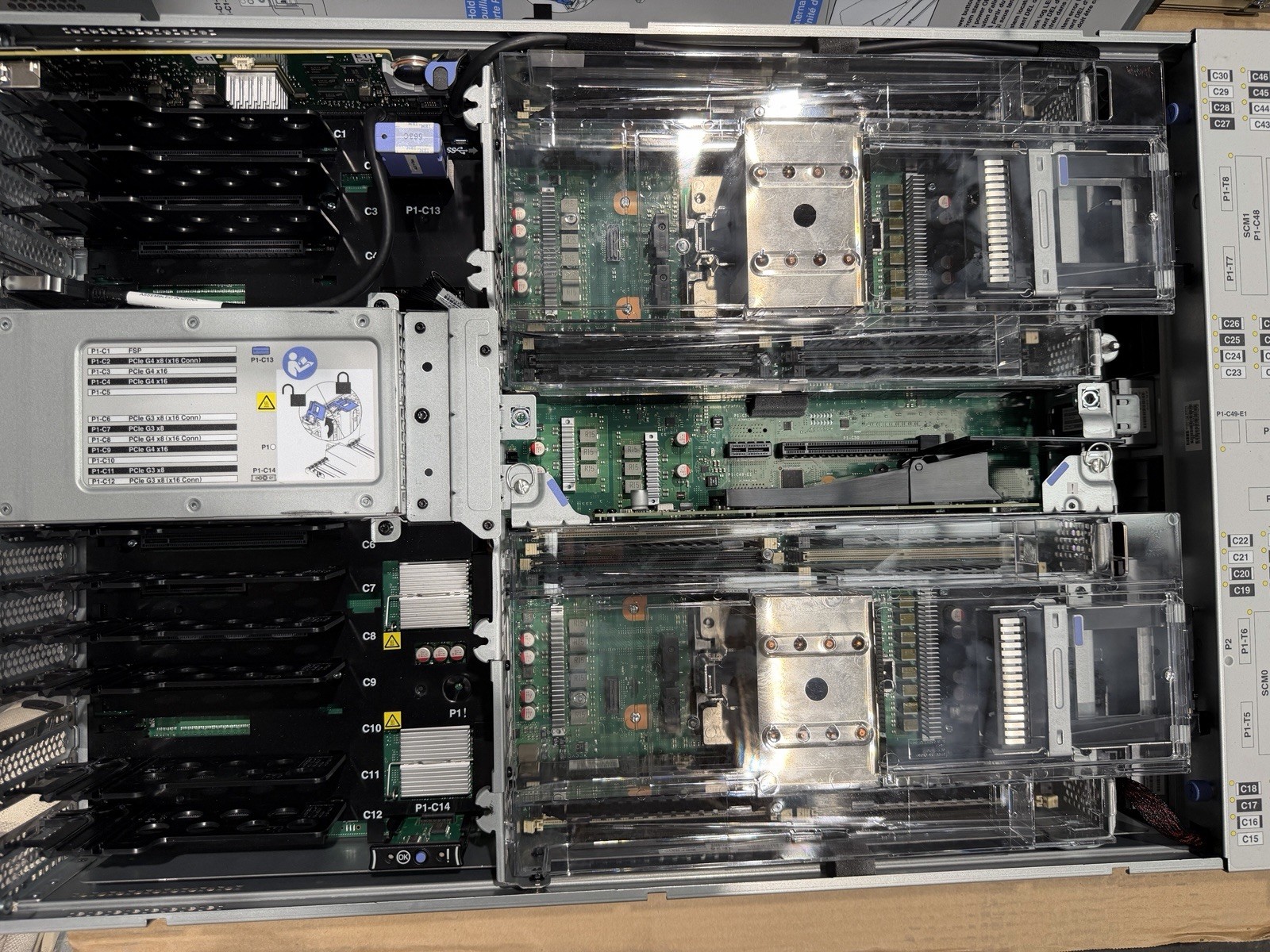 IBM Power 9 Linux L922, 2×6-Core CPU / No RAM / 2 x 1400W PSU / Rails – 9008-22L