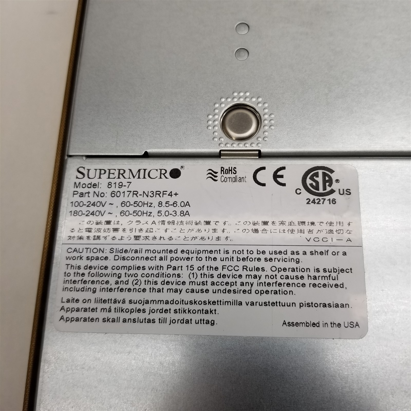 Supermicro 818-7 4-LFF X9DRW-3LN4F+ 2*E5-2603v2 1.8GHz 16GB RAM No HDD 1U Server