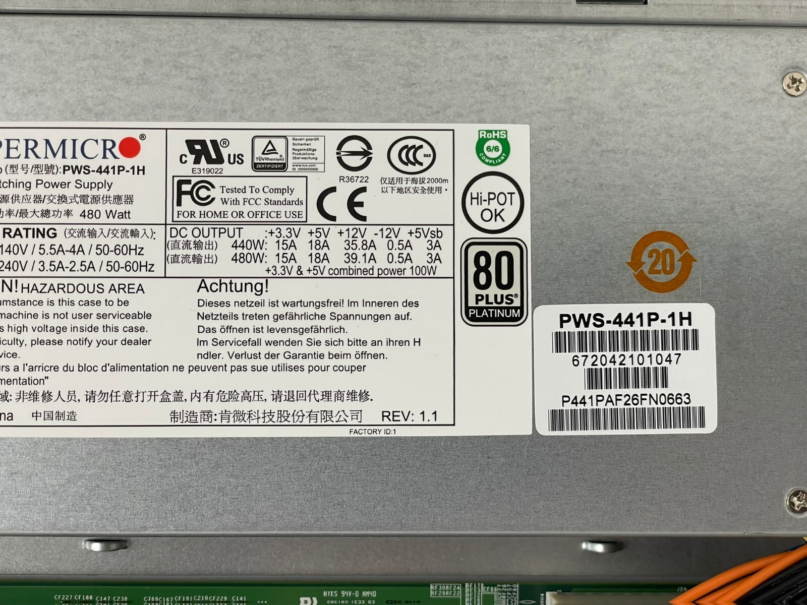 Supermicro 1U DP E5-2600V3 512GB DDR4 4×3.5″ SASTA3 2xLAN IPMI 440W SYS-6018R-MT