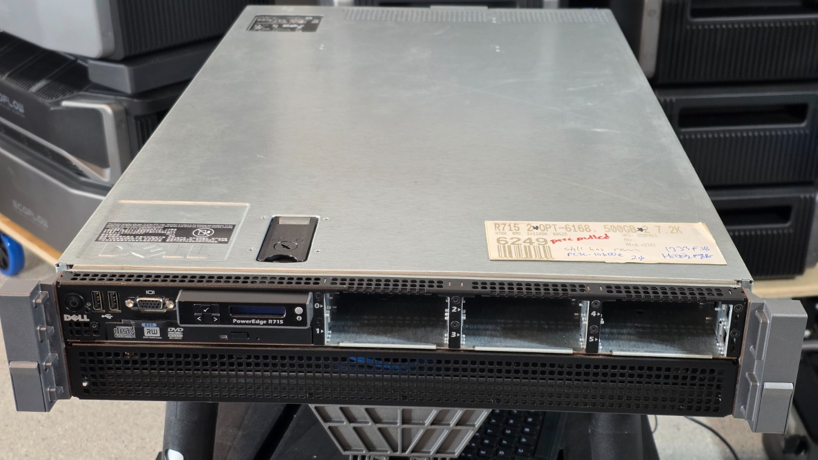 Dell PowerEdge R715, 2*AMD 6168 1.90GHz 24C, 16GB Ram, iEnterprise, No Ctrlr/HDs