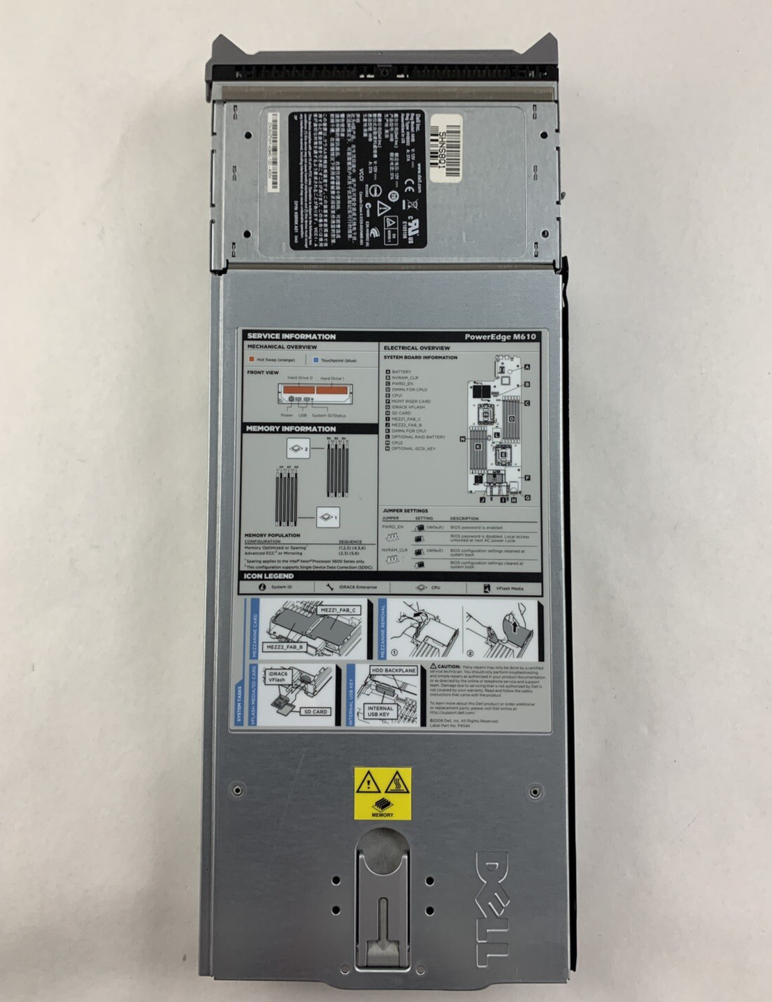 Dell PowerEdge M710HD Blade Server Module Bare Bones Chassis Only