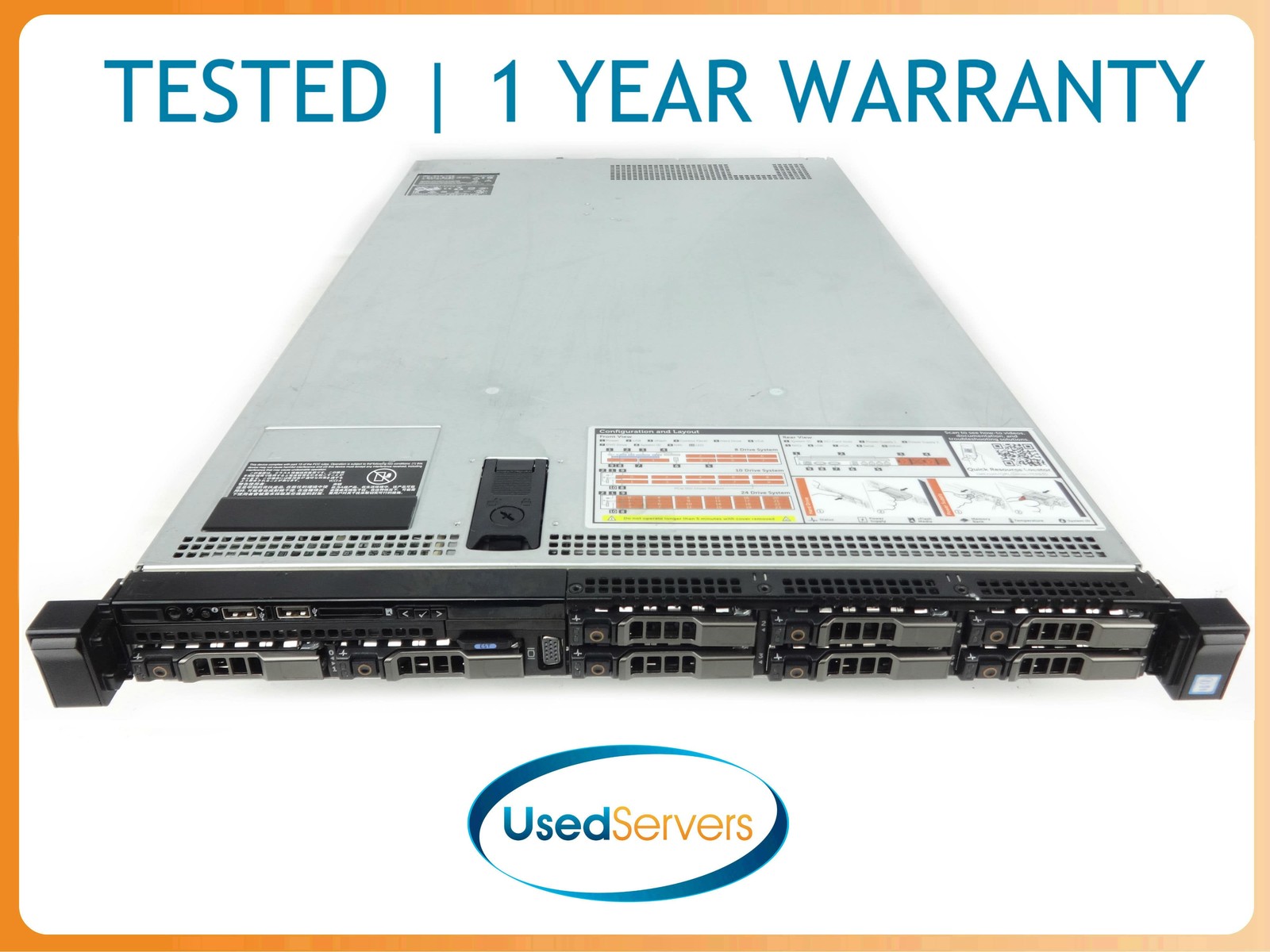 Poweredge R630 8SFF 2x E5-2637V3 3.5ghz=8Cores 128GB 2133 8x HD TRAY H730