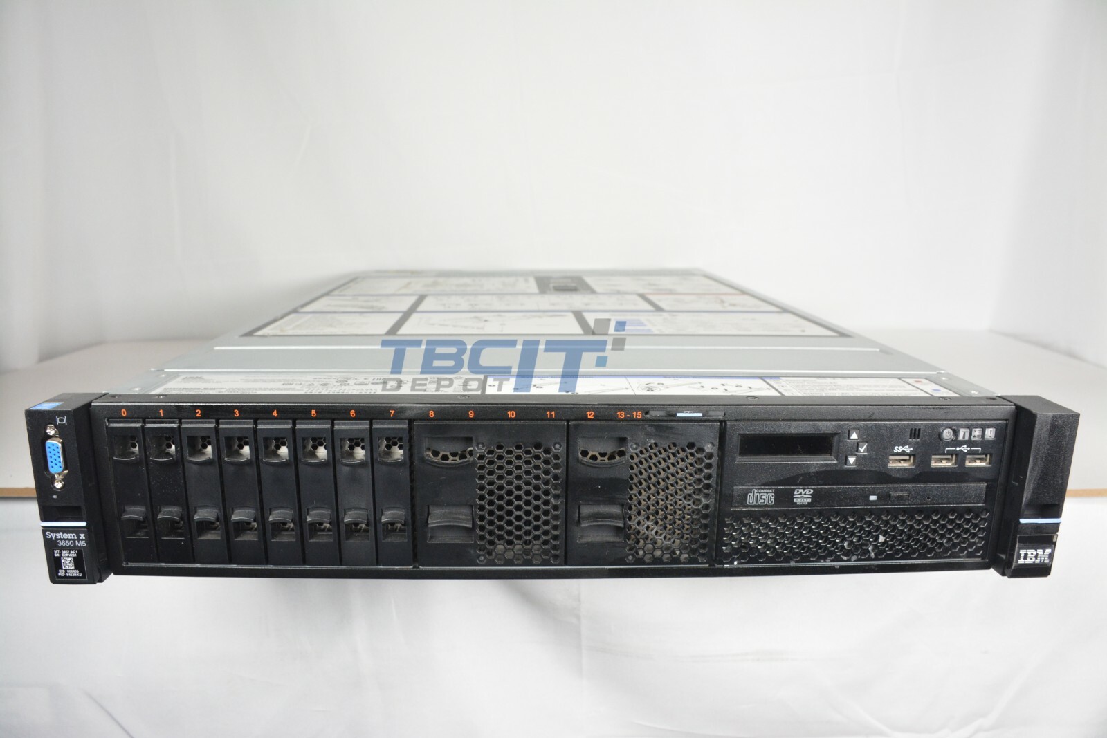 LENOVO X3650 M5 Server 5462-AC1 2xE5-2699 V3 36-Cores 256GB 8×1.92TB ENT SSD 2PS