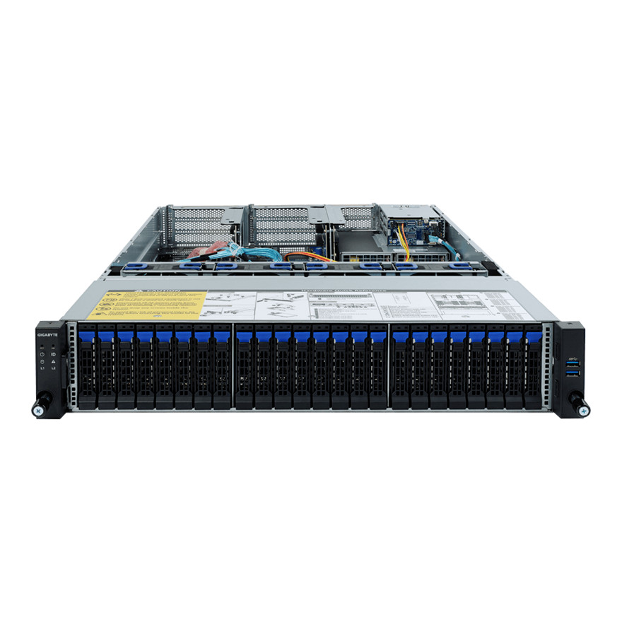 Gigabyte Rack Server R282-Z91 2x EPYC 7742 26x 2.5″ SAS 2x 1600W No Disk / RAM-